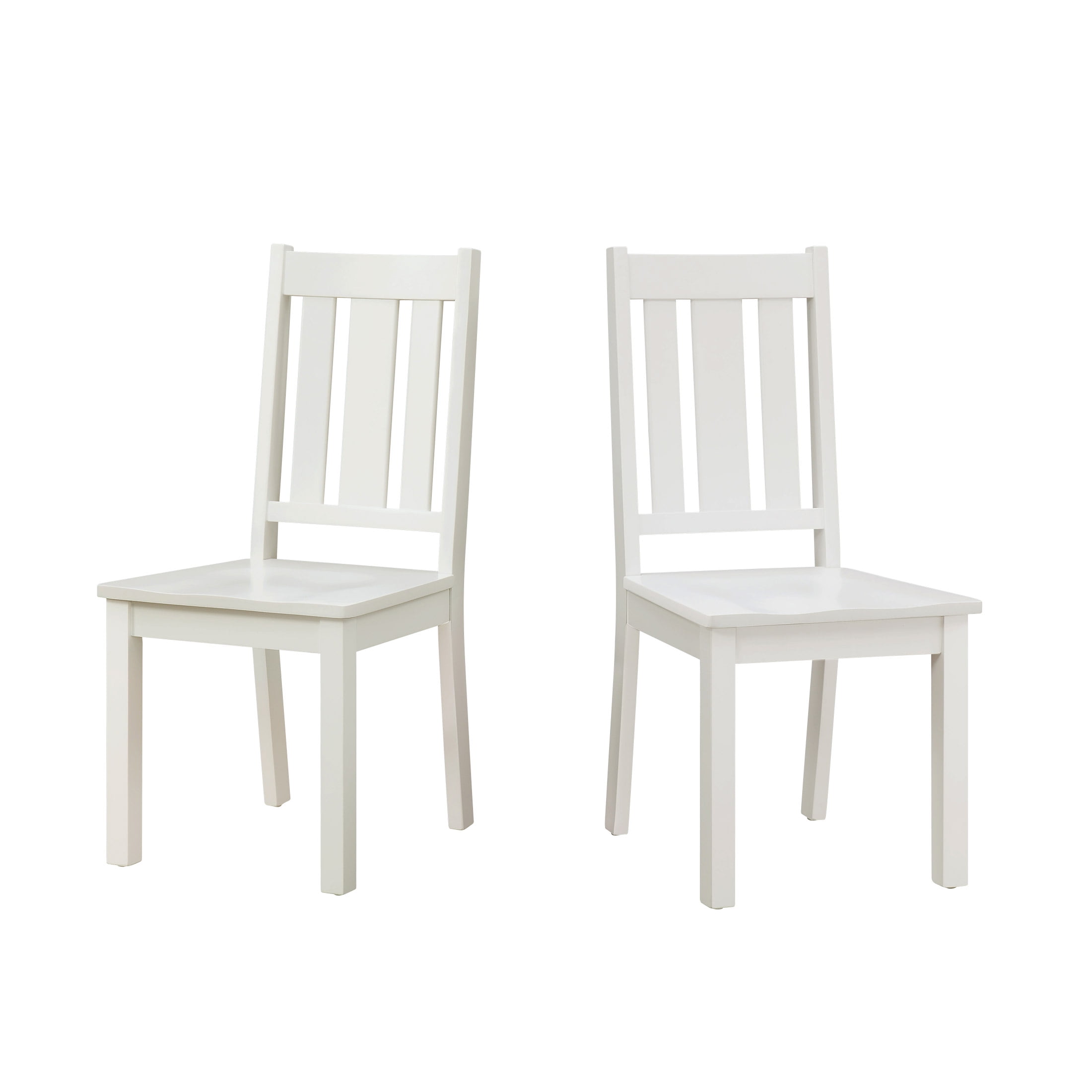 Better Homes & Gardens Bankston Wood Dining Chair, Set of 2, White, Indoor