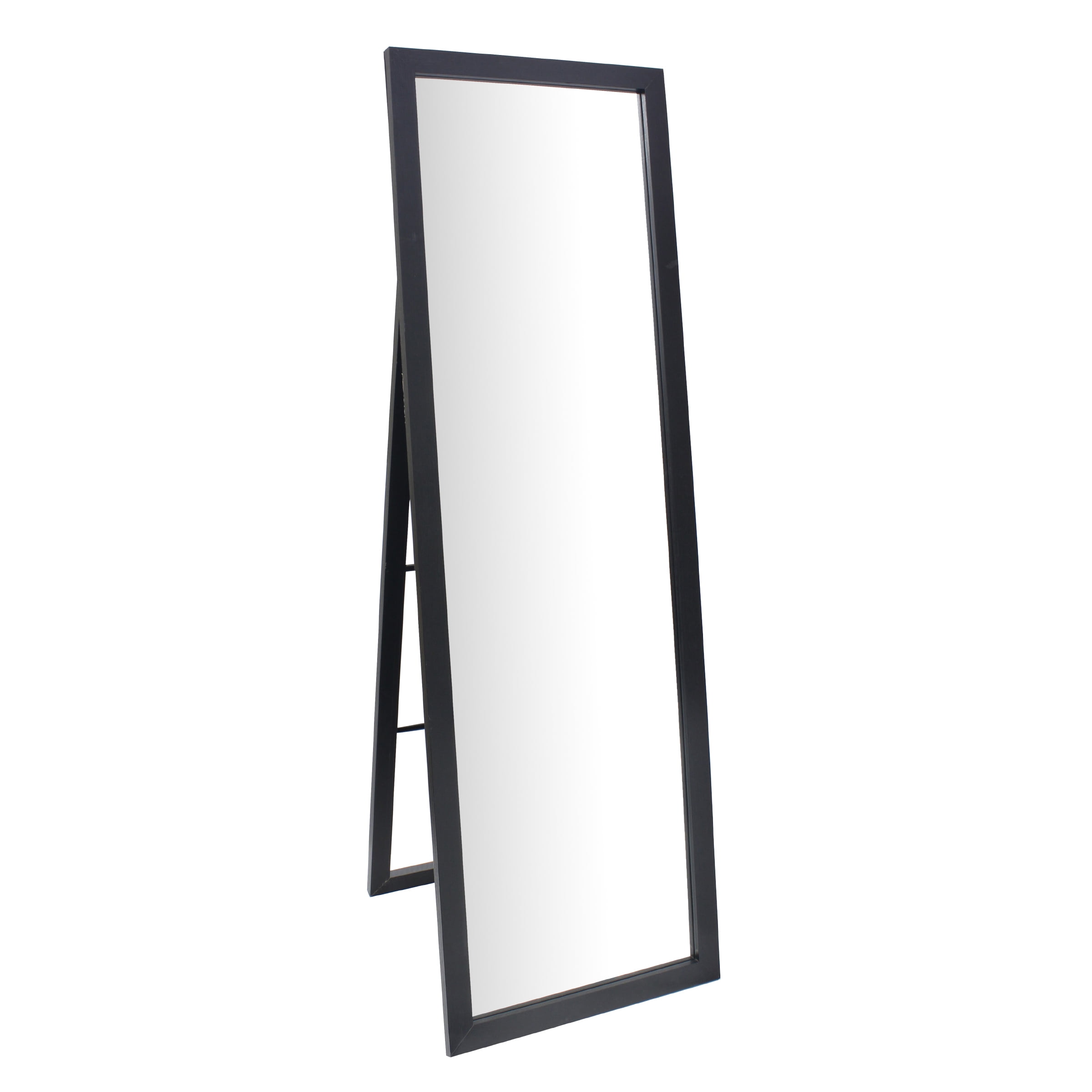 Better Homes & Gardens Full Length Mountable 60" Rectangular Standing Mirror, Black