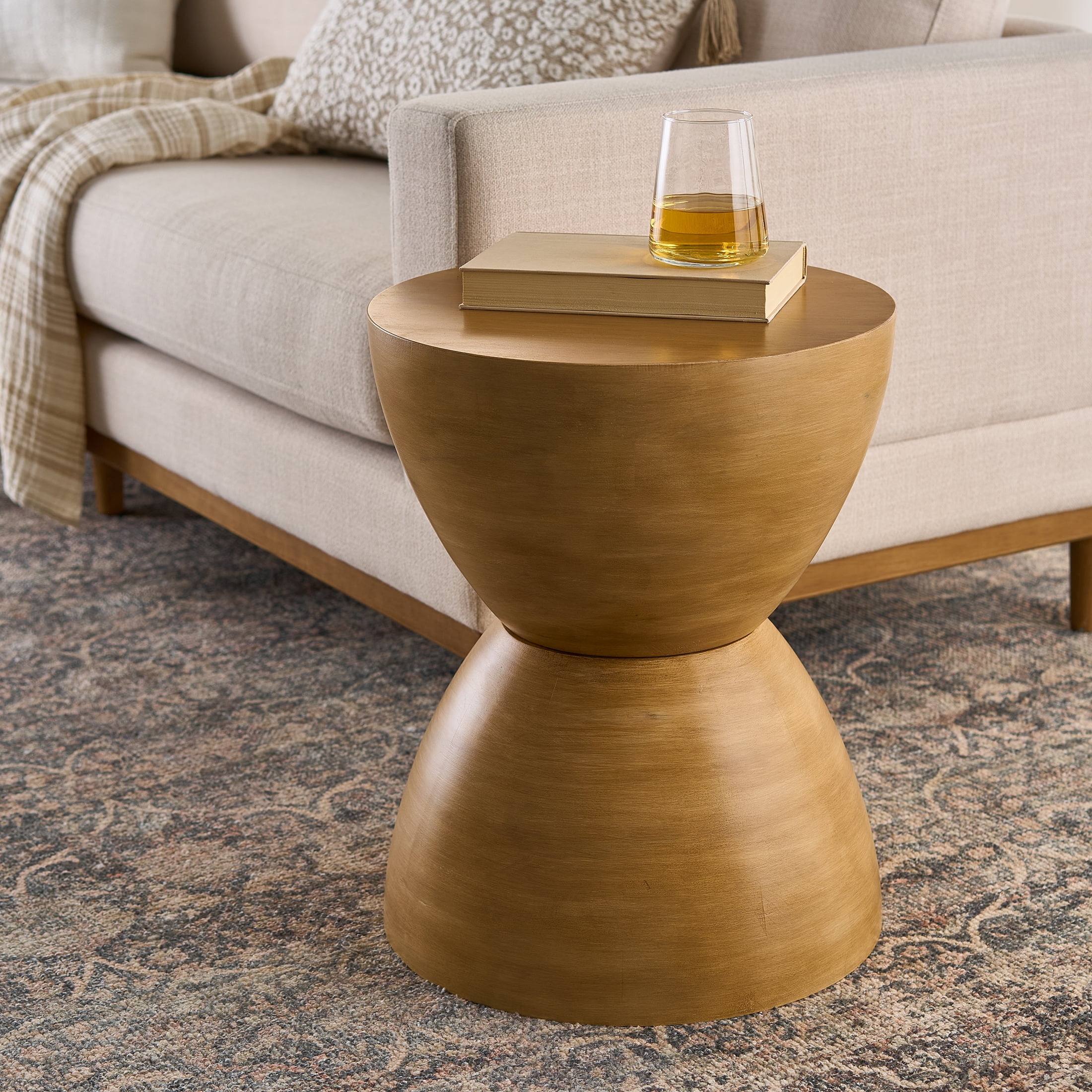 Better Homes & Gardens James Wood End Table, Light Honey Finish