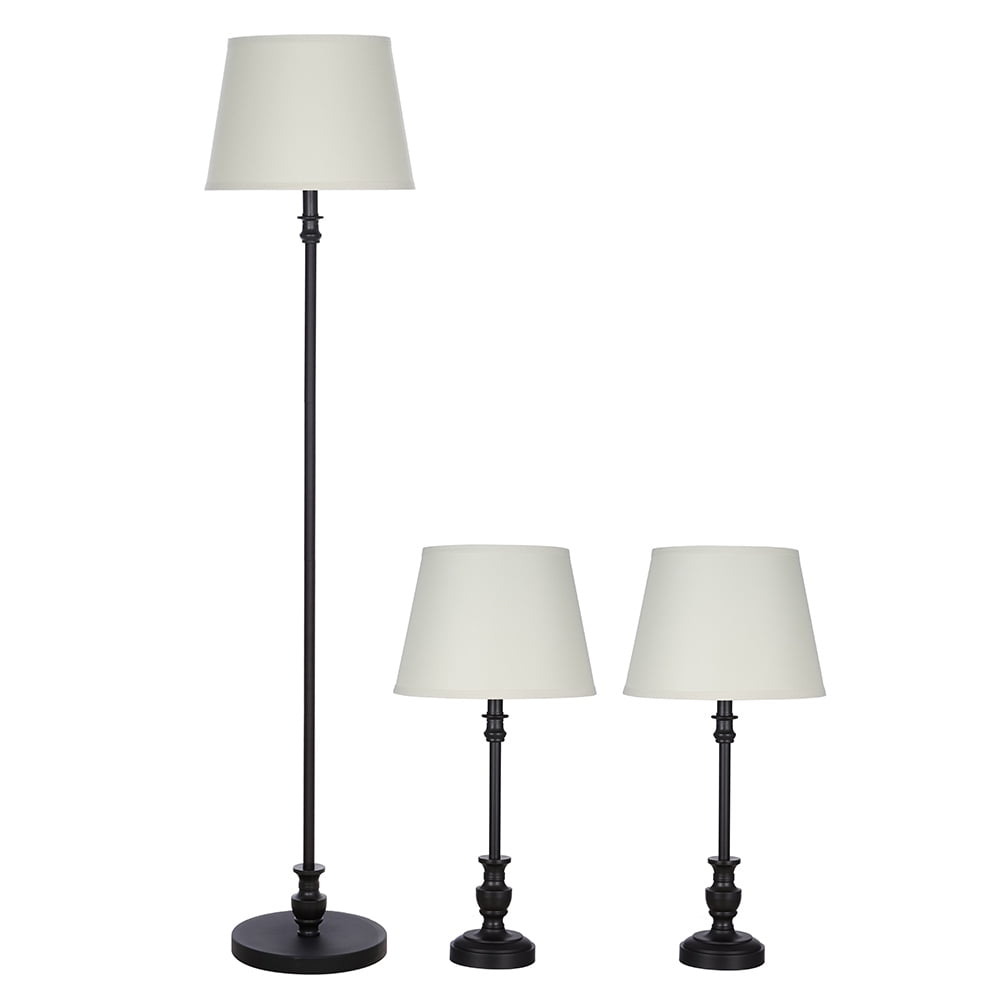 Better Homes & Gardens Traditional 3-Piece Lamp Set, Bronze Finish