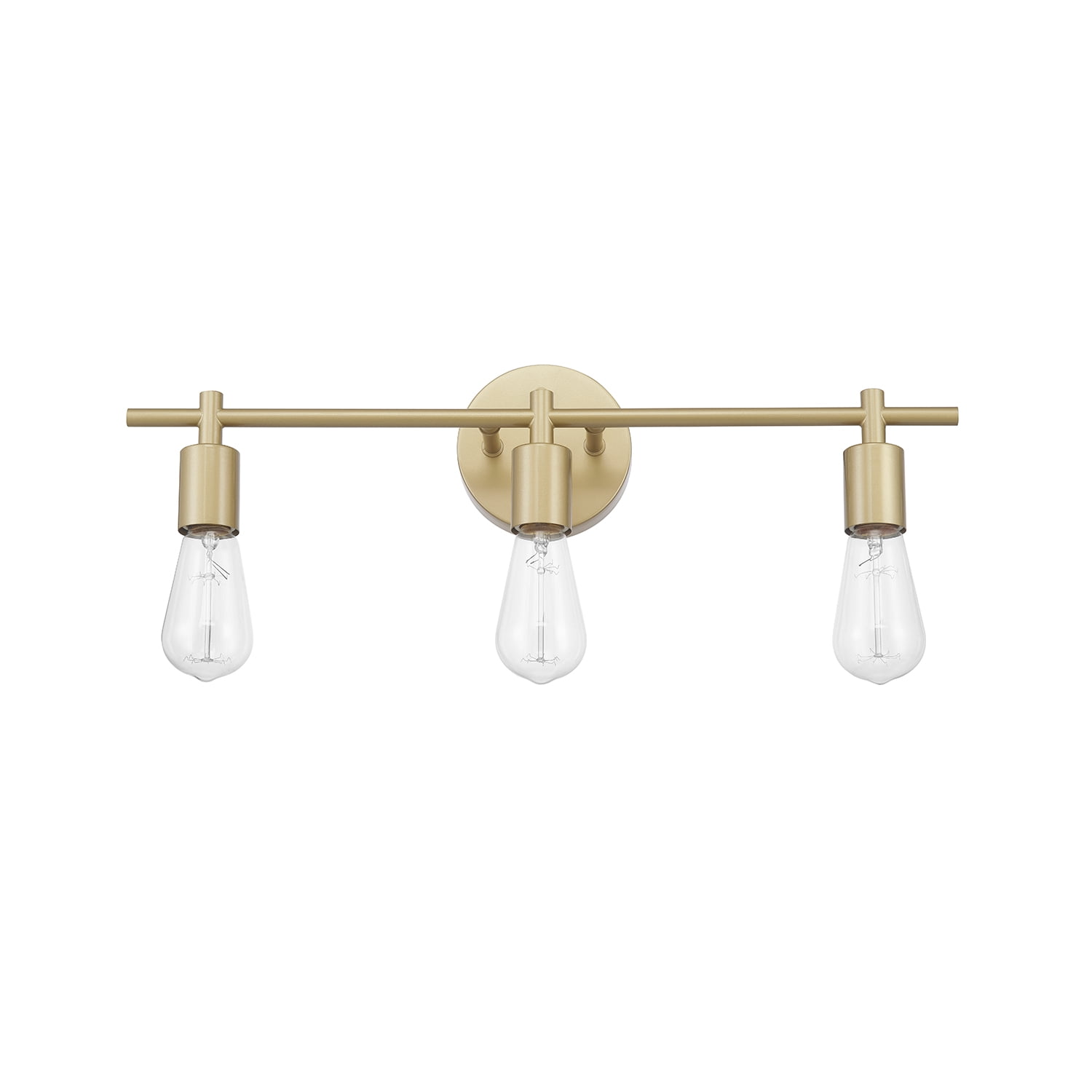 Better Homes & Gardens Modern 3-Light Reversible Vanity Light with Burnished Brass Finish and E26 Socket
