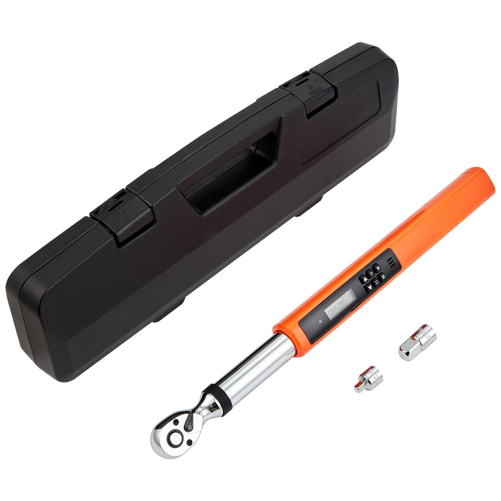 VEVOR Digital Torque Wrench, 3/8" Drive Electronic Torque Wrench, Torque Wrench Kit 3.7-37ft.lb/5-50n.m Torque Range Accurate to ±2%, 3-Mode Adjustable Torque Wrench Set with LED Buzzer Calibration