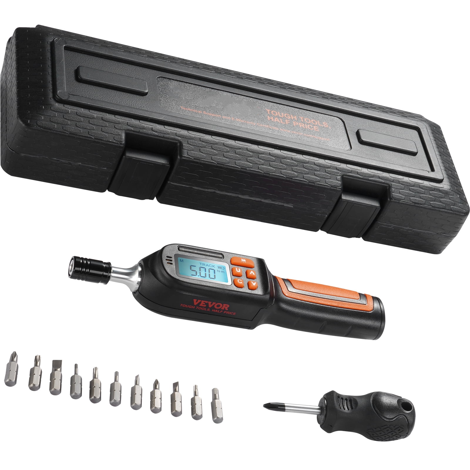 VEVOR Digital Torque Screwdriver, 1/4" Drive Screwdriver Torque Wrench, Electrician Torque Screwdriver with LCD, 2.65-70.67 in-lbs Torque Range, 0.01 N.m Increment Torque Screwdriver
