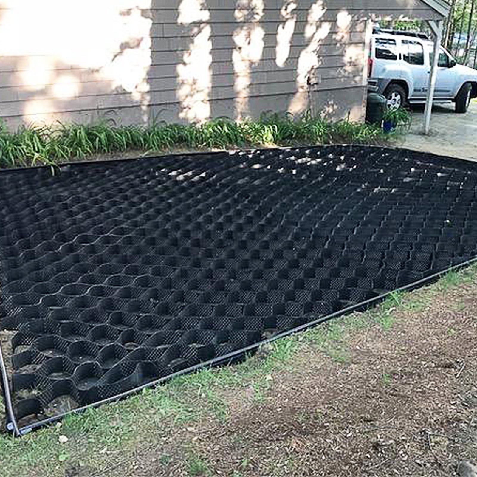 VEVOR Geo Grid Ground Grid 9x17 ft, Geo Cell Grid 4 Inch Thick, Gravel Grid HDPE Material, Ground Stabilization Grid 1885 LBS Per Sq, Tensile Strength Gravel Ground Grid for Slope Driveways, Garden