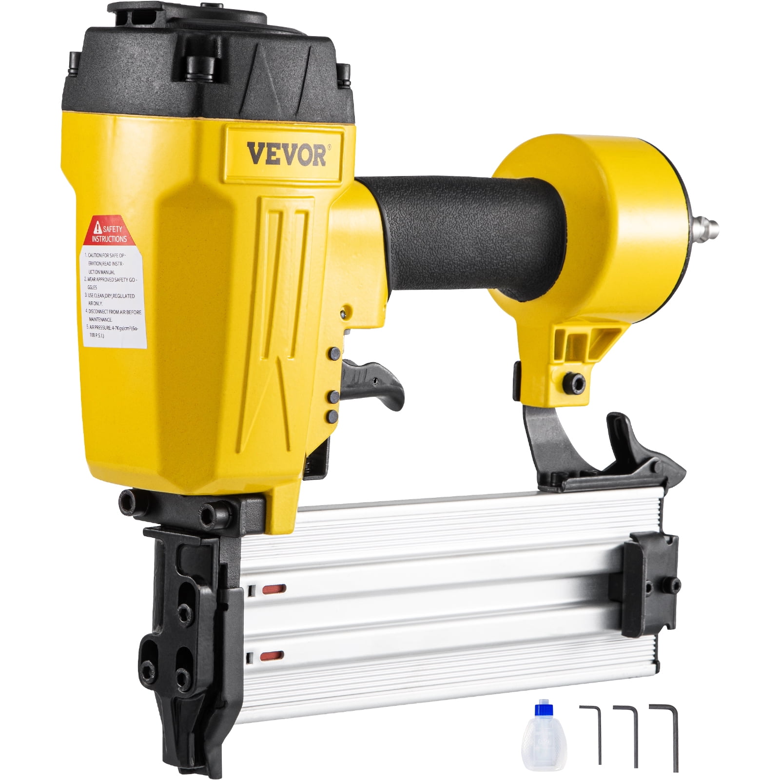 VEVOR CN55 Air Powered Coil Nailer Nail Gun, 100 PSI 3 Piece