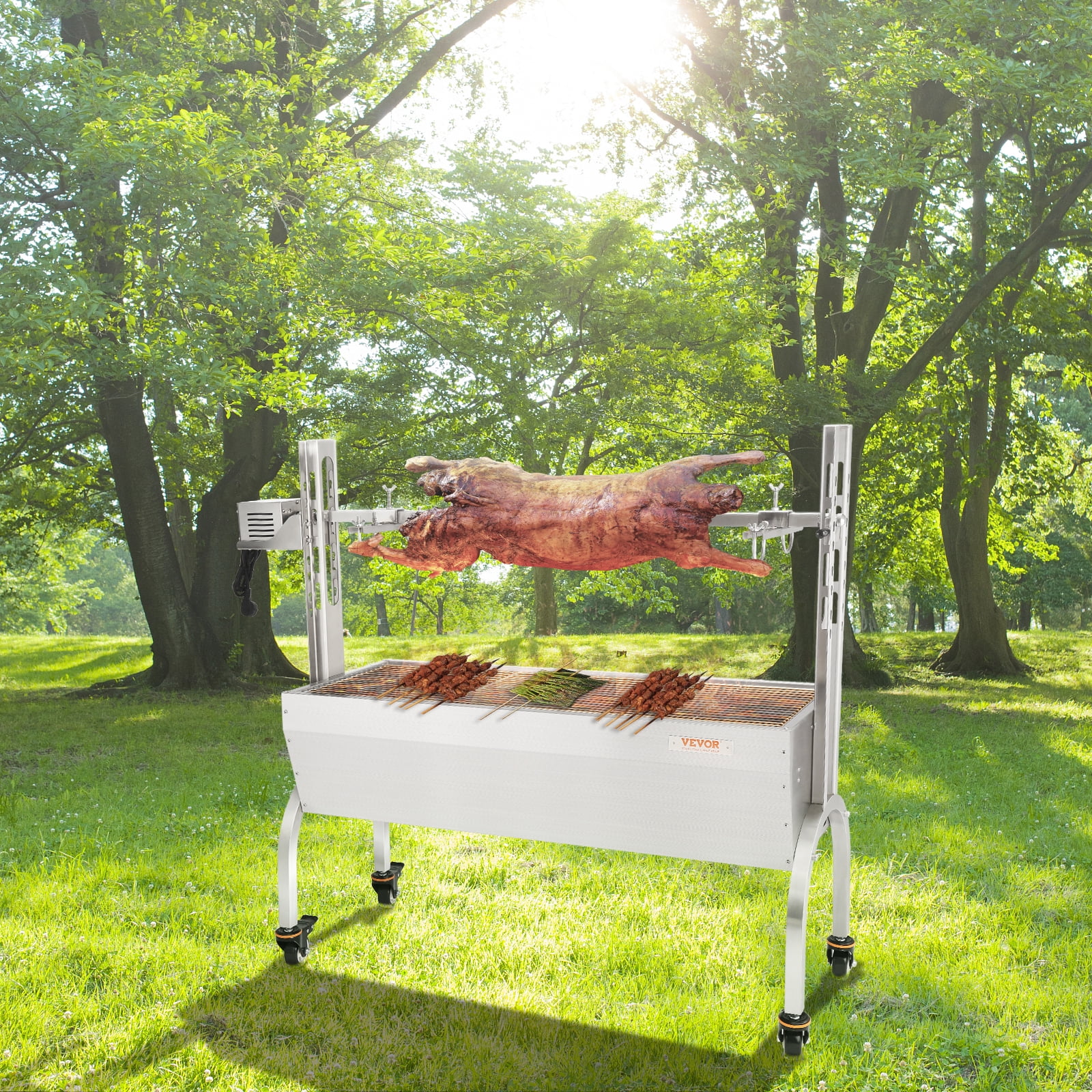 BENTISM BBQ Rotisserie Grill 50W 90lbs Electric Rotisserie and Roaster