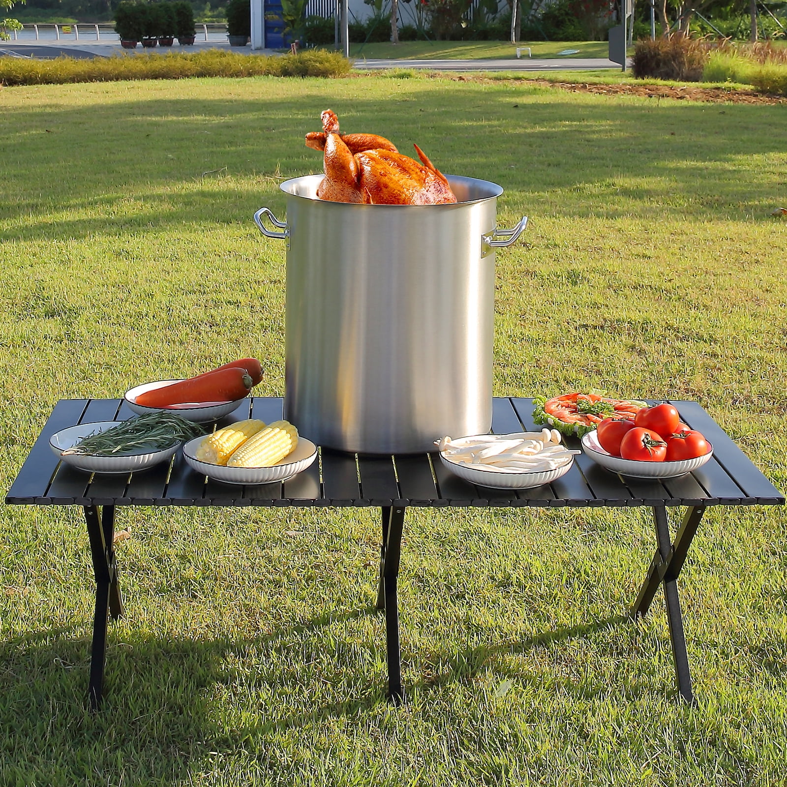 VEVOR Stainless Steel Stockpot 42 Quart Large Cooking Kitchen Sauce Pot with Lid