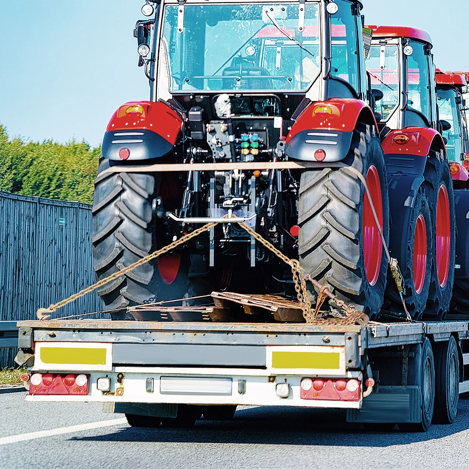 BENTISM Transport Binder Chain G80 Tow Chain with Hooks 7100lbs Load 3/8'' x 20'