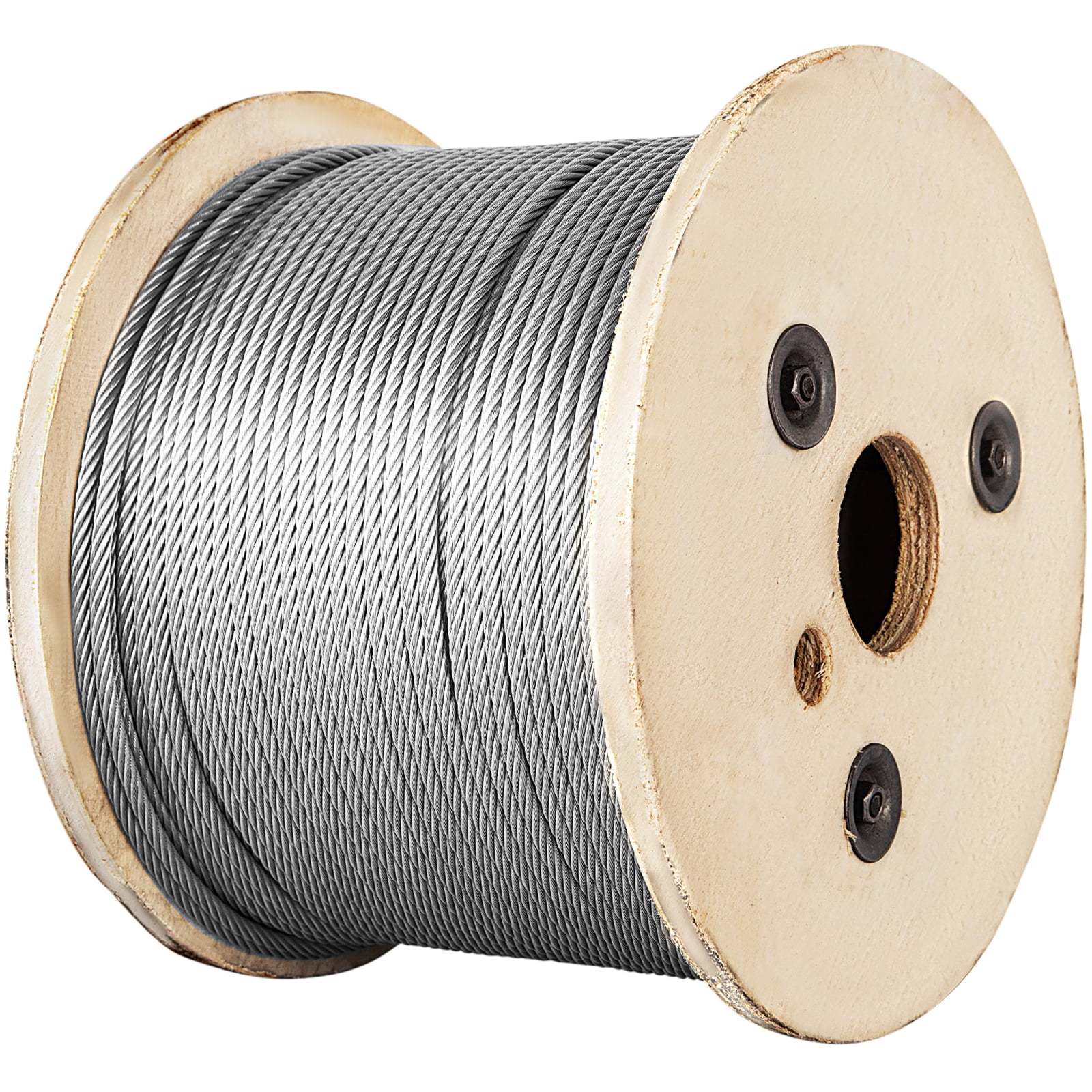 VEVOR 1/8" x 500ft Wire Rope Cable, Stainless Steel Rope, 1x19 Steel Wire Cable Rope 316 Marine Grade