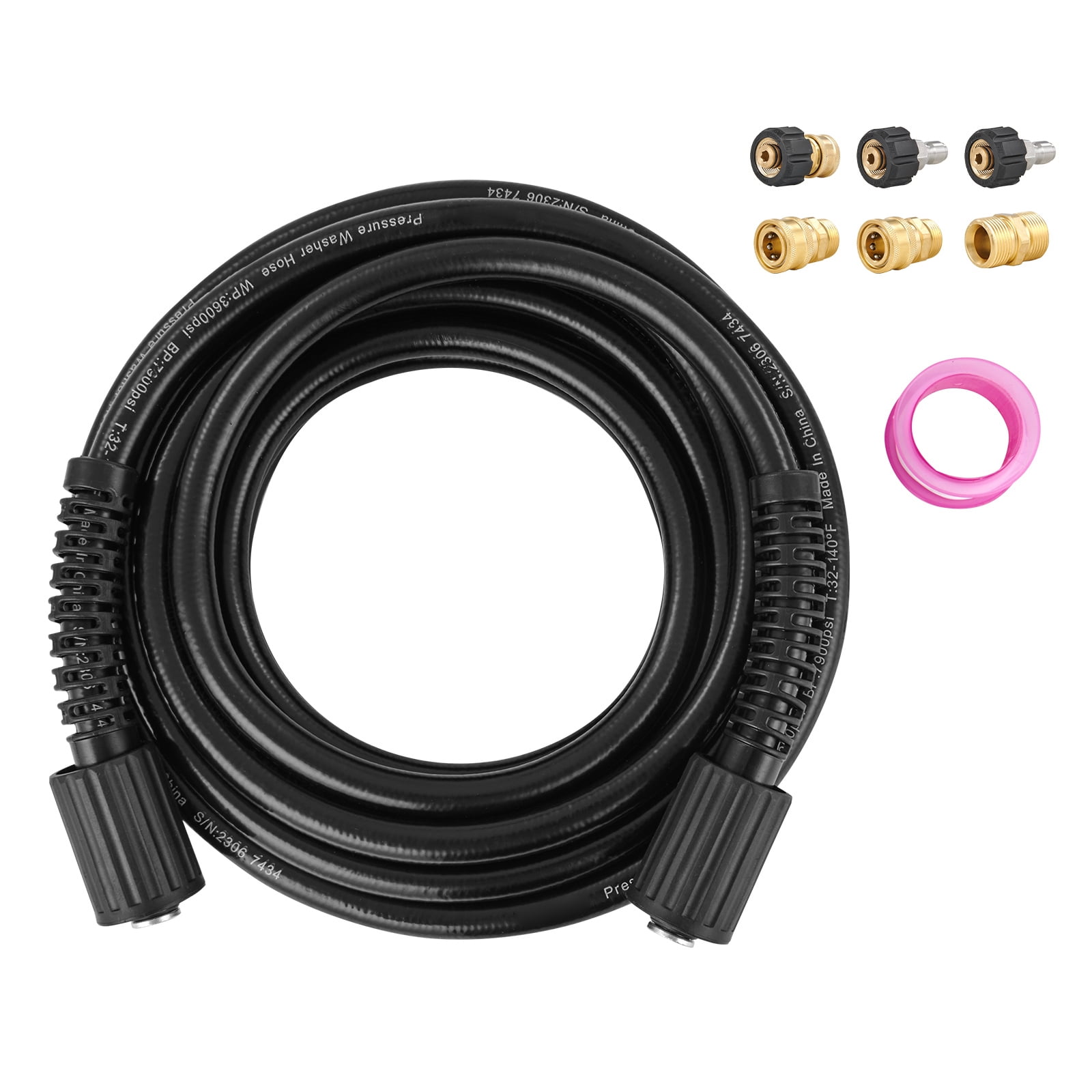 VEVOR 100ft 4200 psi High Pressure Power Washer Hose 1/4" Quick Connection