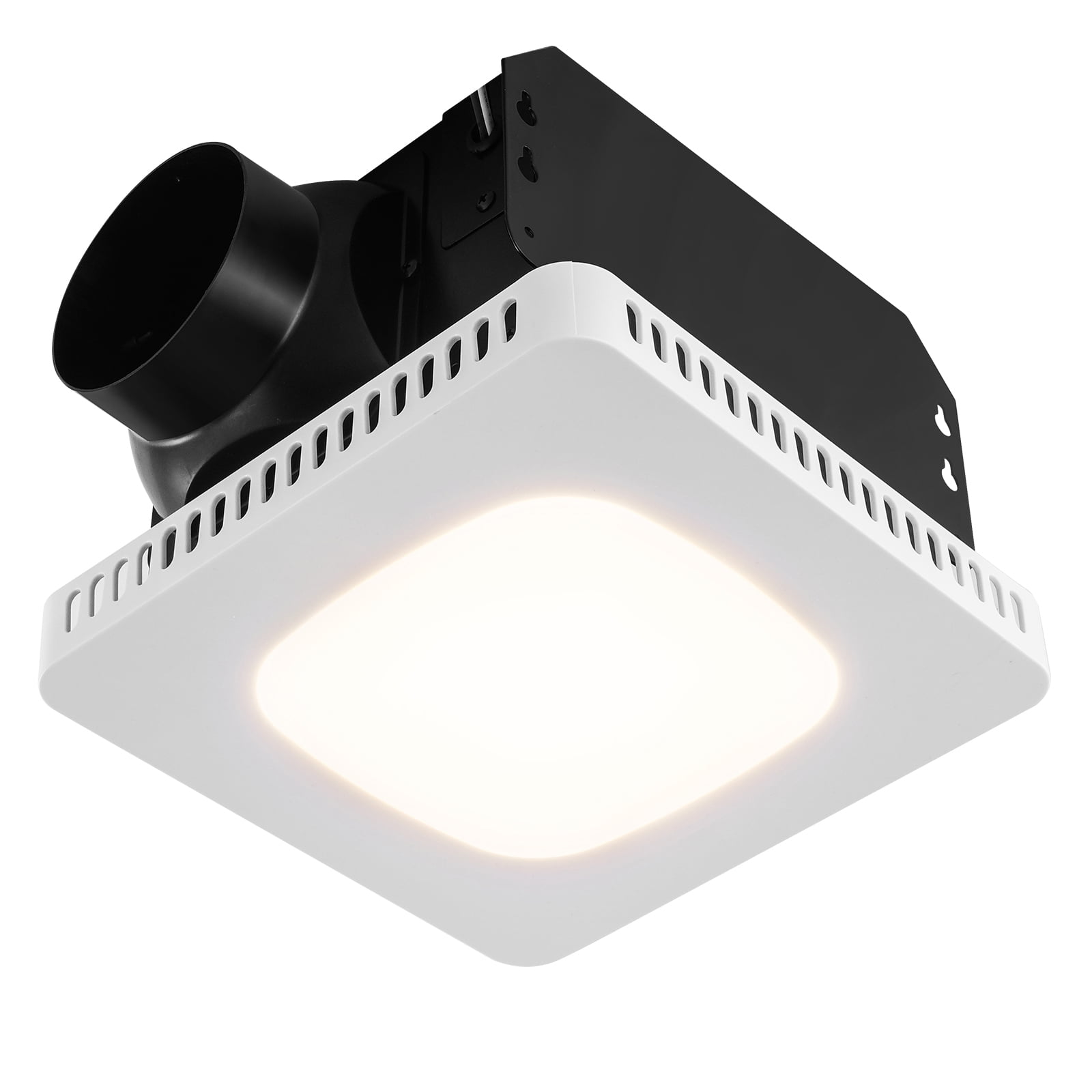 BENTISM 6in Duct 110 CFM 28W 120V Plastic Bathroom Exhaust Vent Fan 1.5 Sones, 6-Speed - White