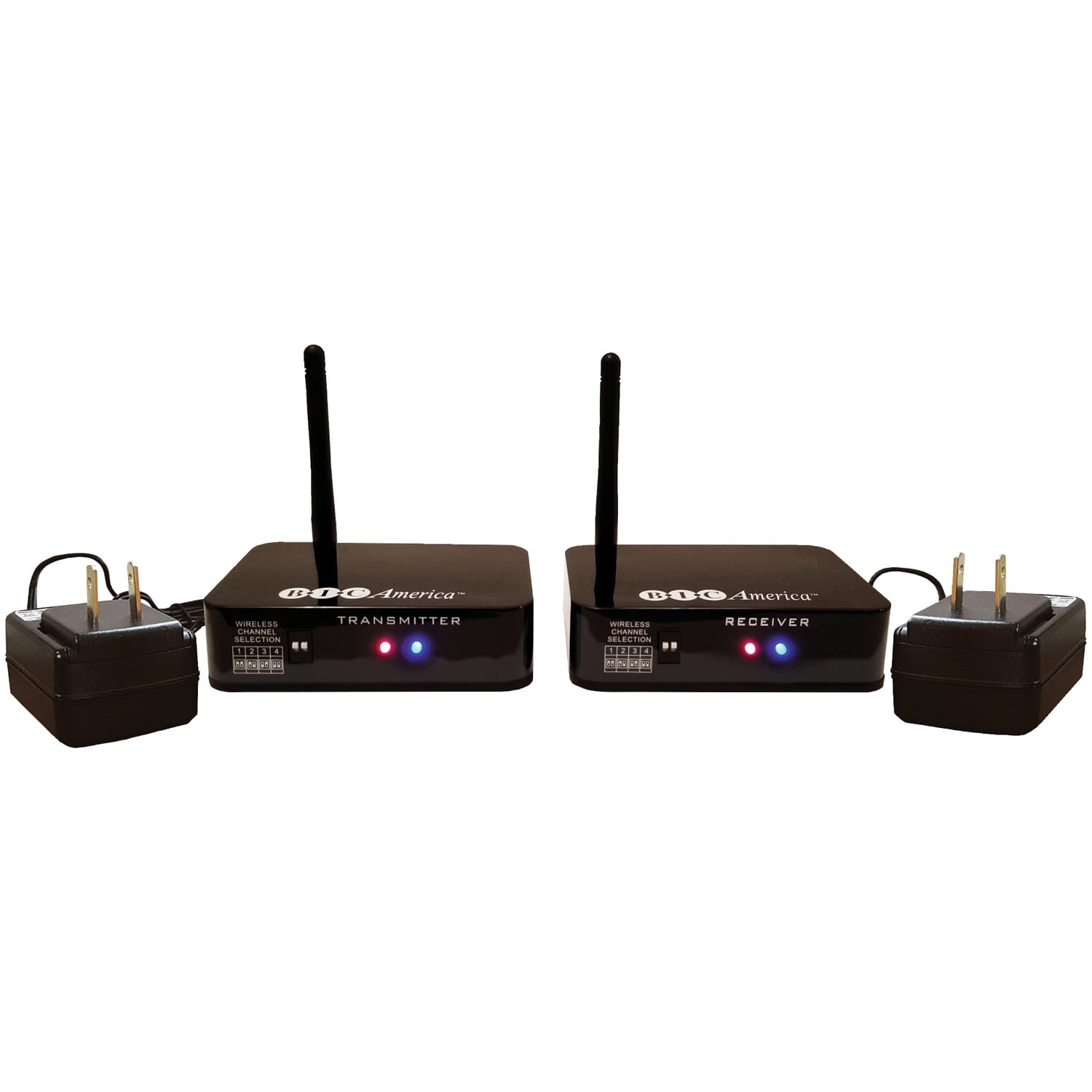 BIC America 4-Channel Wireless Audio Transmitter/Receiver System - WTR-SYS