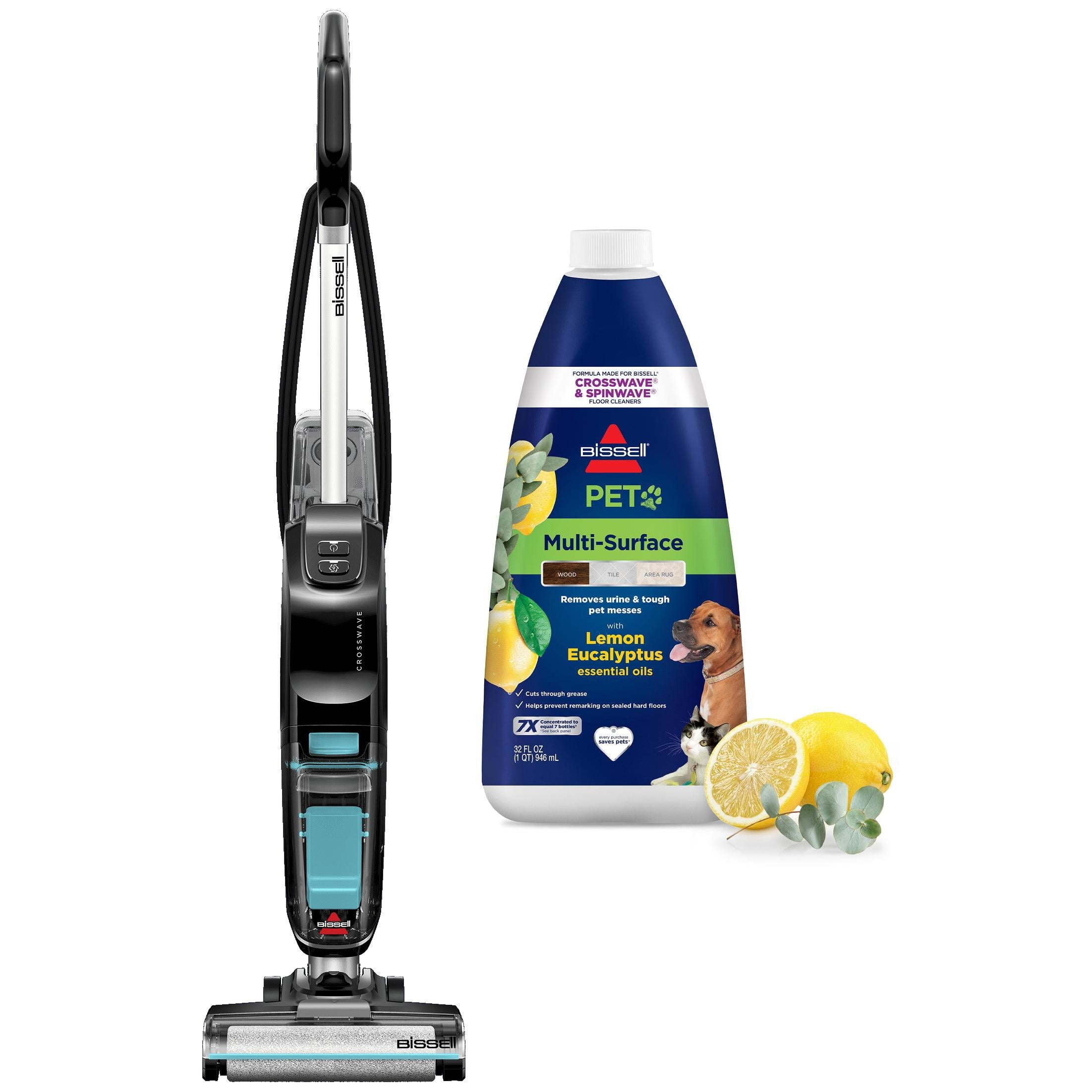 BISSELL® CrossWave® Hard Floor Expert® Wet Dry Vacuum 3831& BISSELL® PET Multi-Surface Formula, Lemon Eucalyptus 32 oz 3444