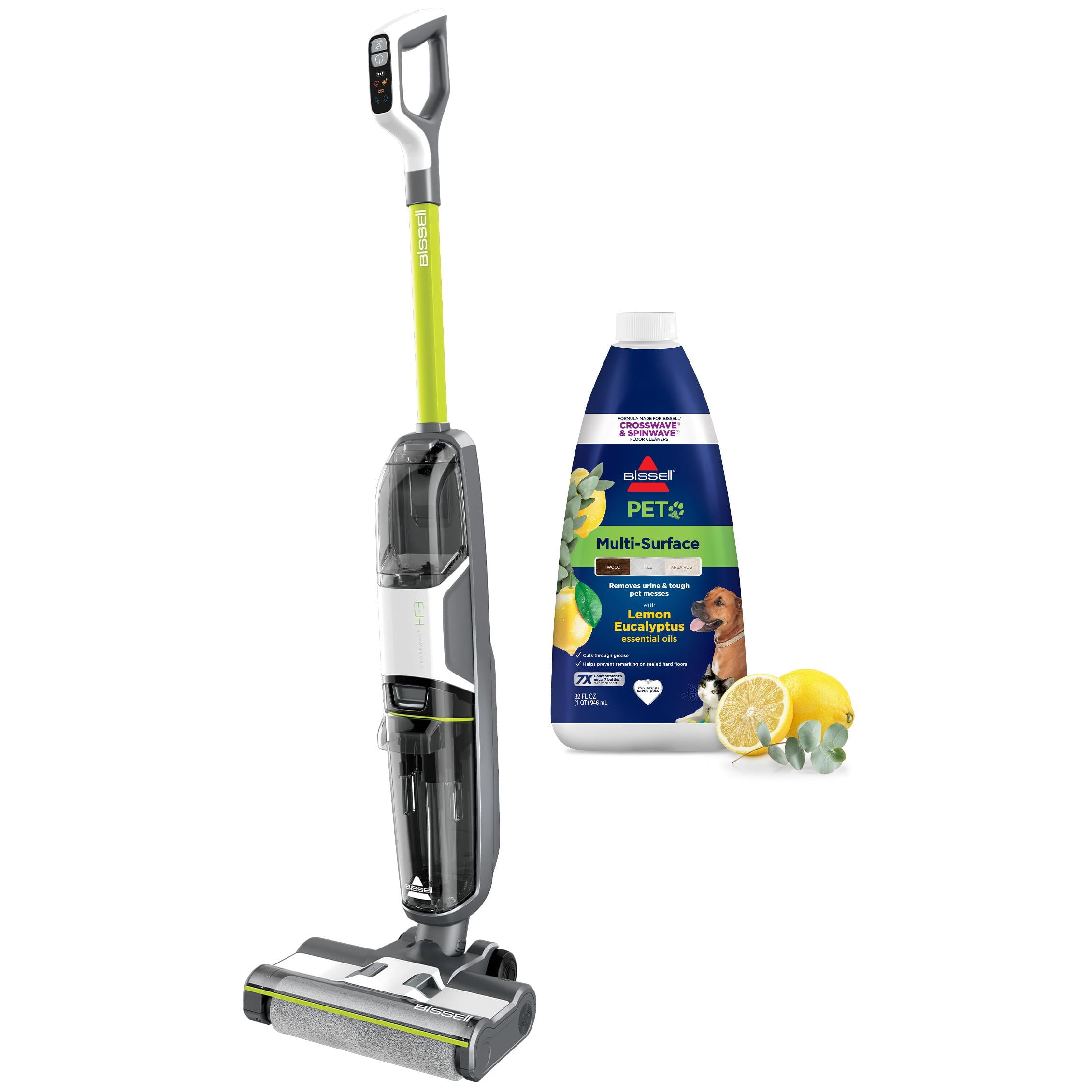 BISSELL CrossWave HF3 Cordless Multi-Surface Wet-Dry Vacuum 3654 & BISSELL® PET Multi-Surface Formula, Lemon Eucalyptus 32 oz 3444