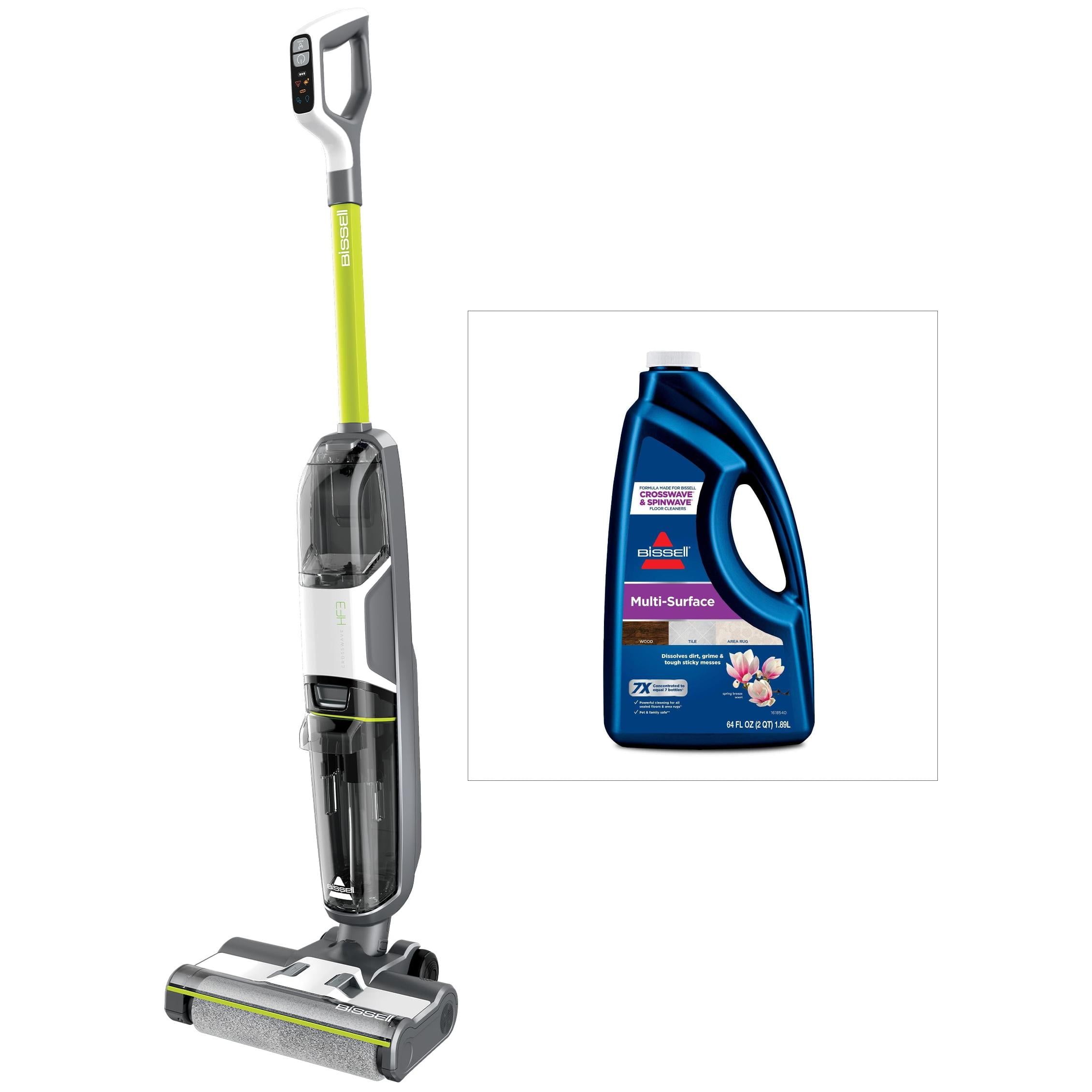 BISSELL CrossWave HF3 Cordless Multi-Surface Wet-Dry Vacuum 3654 & BISSELL Surface Cleaners, Spring Breeze Scent, 64 Fluid Ounce 17891