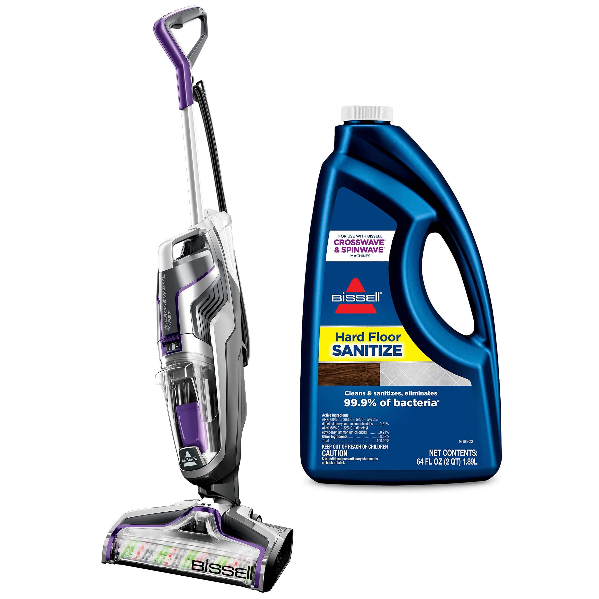 BISSELL® CrossWave® Turbo Pet Pro Multi-Surface Wet-Dry Vacuum 2328 & BISSELL Hard Floor Sanitize Formula Cleaner, Fresh Scent 64 FL OZ 25041