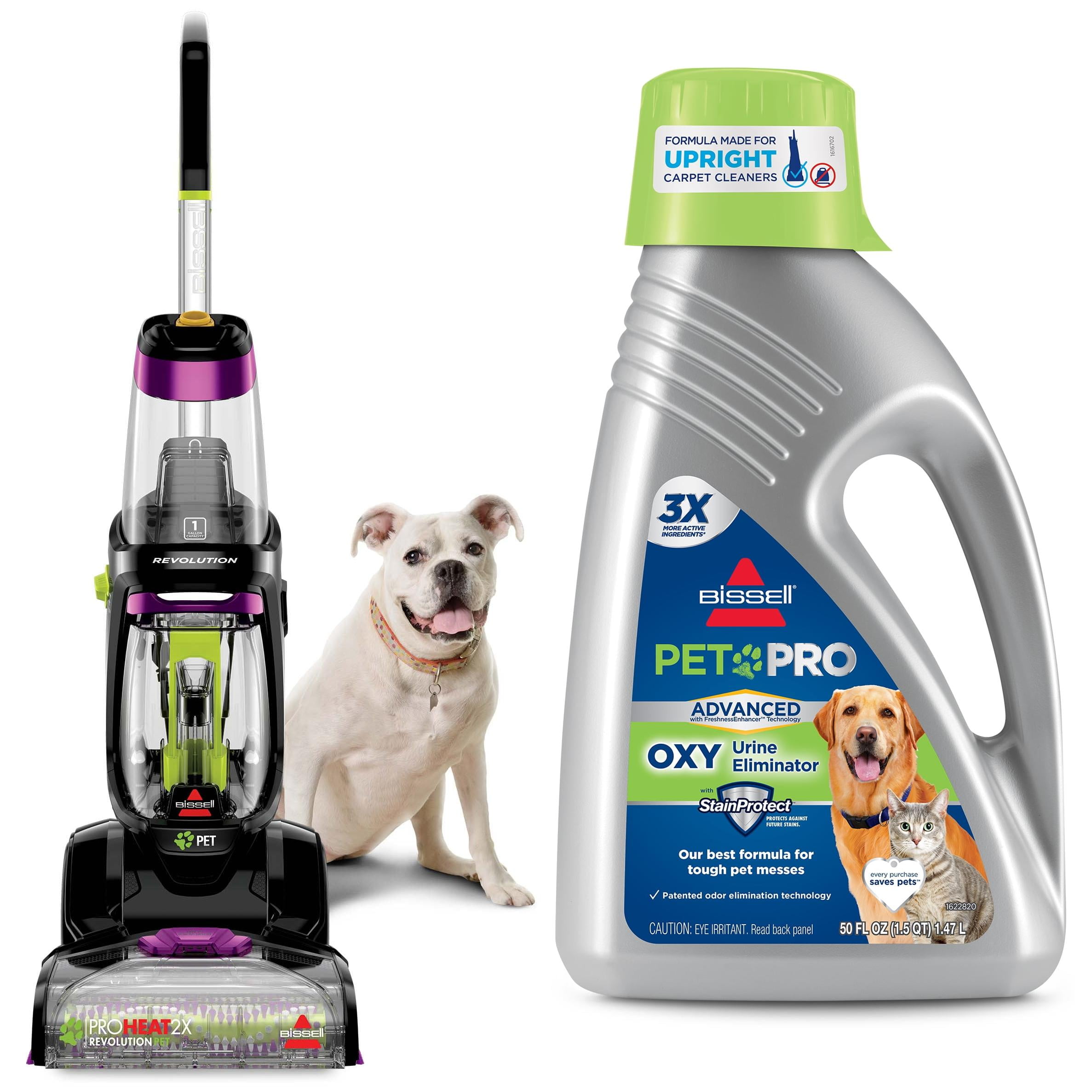 BISSELL Pet Pro Ultimate Bundle: Pro Heat 2X Revolution Full-Size Carpet Cleaner 3586 & Pet Urine Stain & Odor Remover, 50 oz., 1992