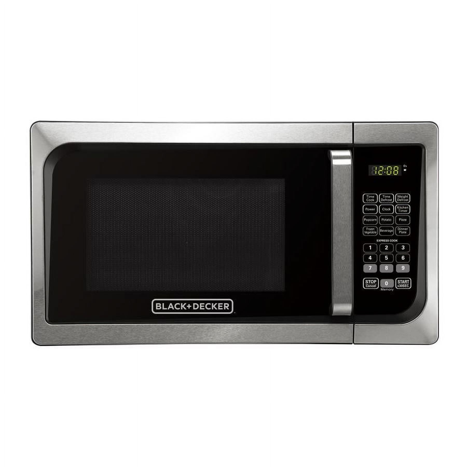 Black & Decker EM925AJK-P1 0.9 Cu. Ft. Microwave With Pull Handle, Stainless Steel