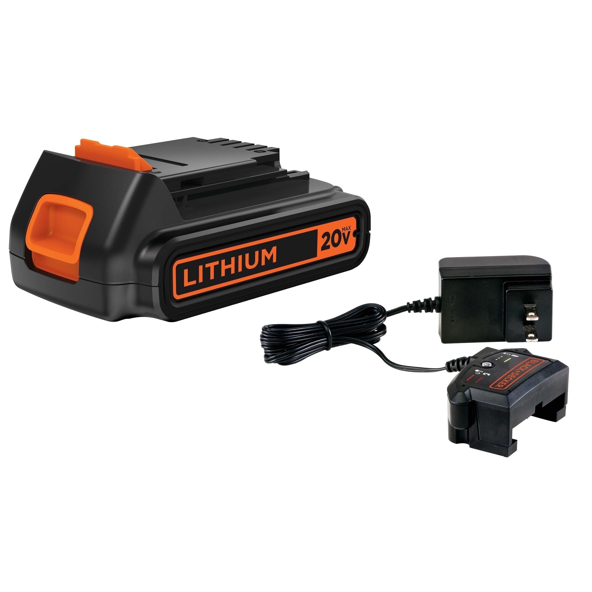 BLACK+DECKER 20V MAX POWERCONNECT 1.5Ah Lithium Ion Battery + Charger, LBXR20CK
