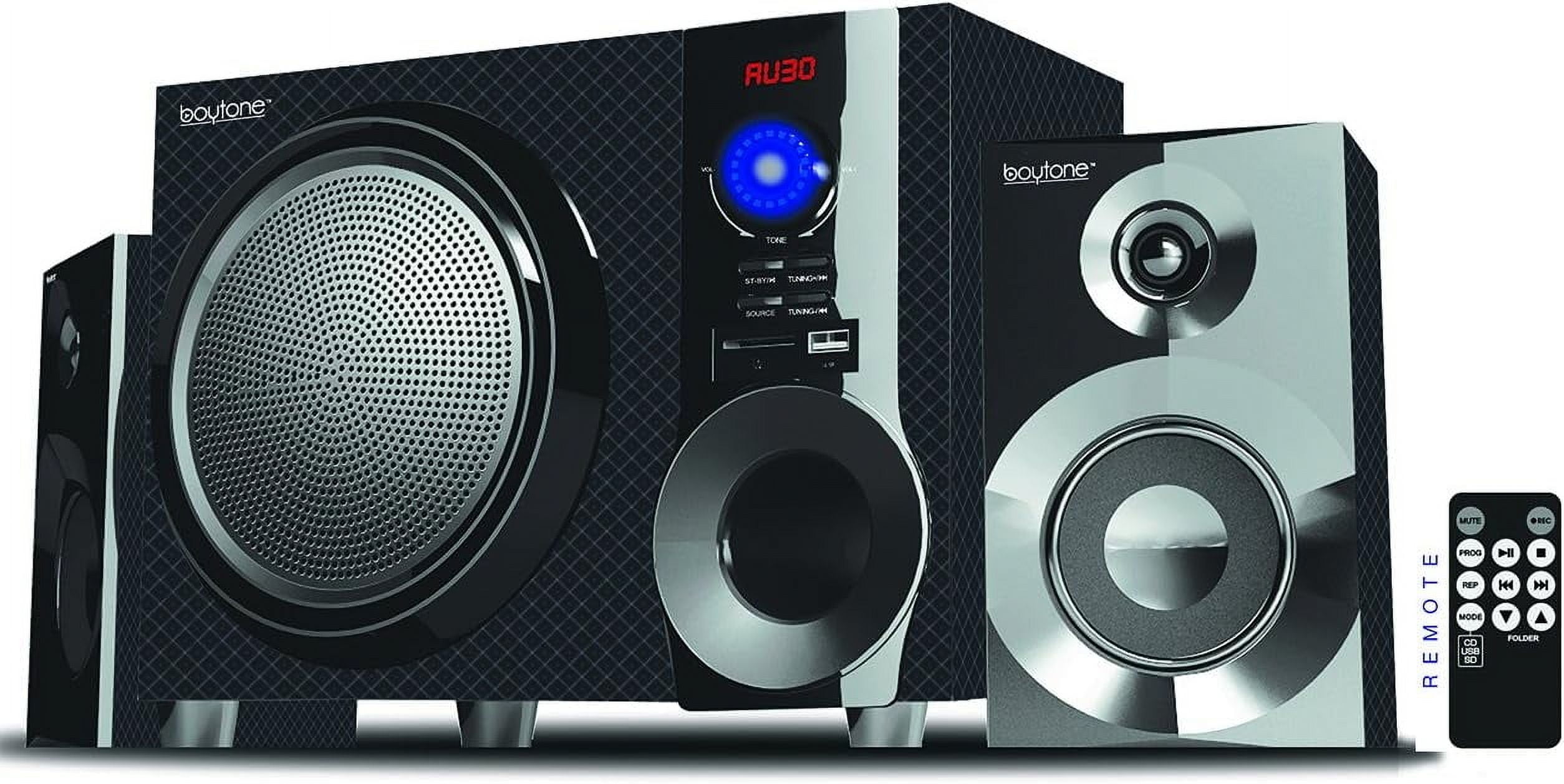 BOYTONE BT210FD BLACK 2.1 MULTIMEDIA SPEAKER SYSTEM WITH