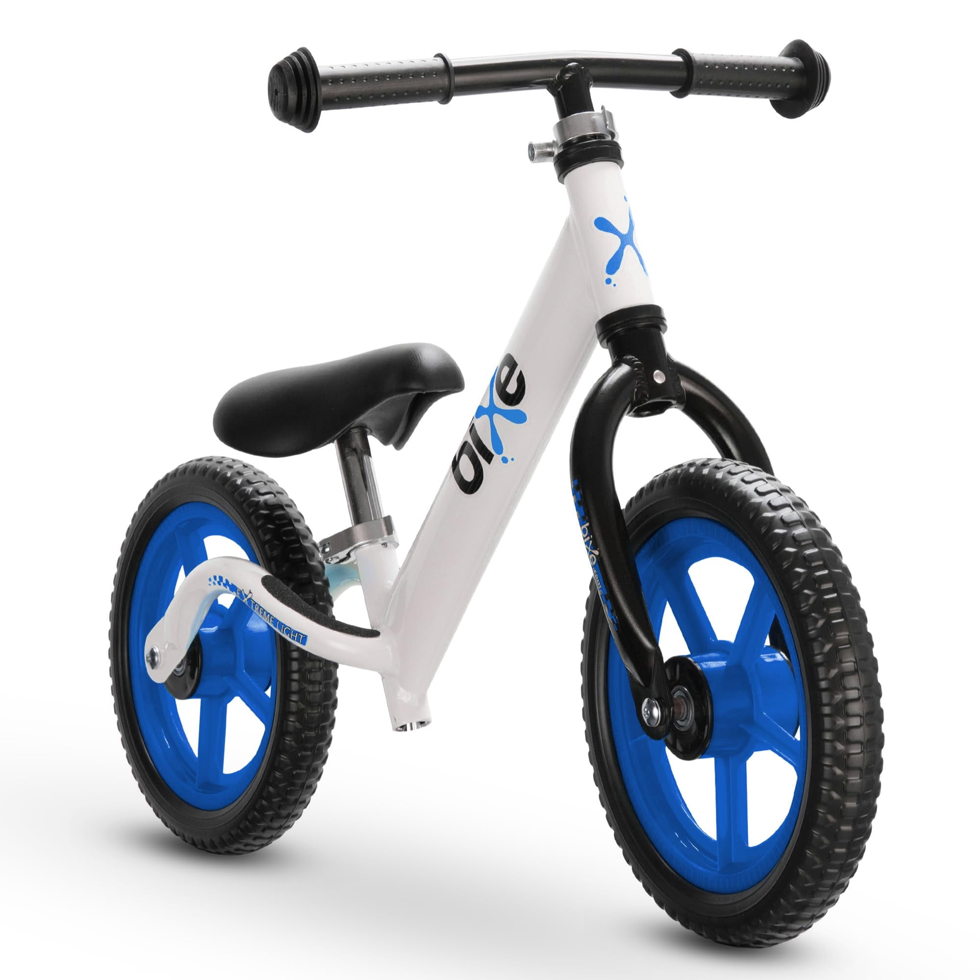 Bixe Aluminum Balance Bike 12” for Kids and Toddlers Ages 2-5 - No Pedal Sport Training Bicycle - Blue