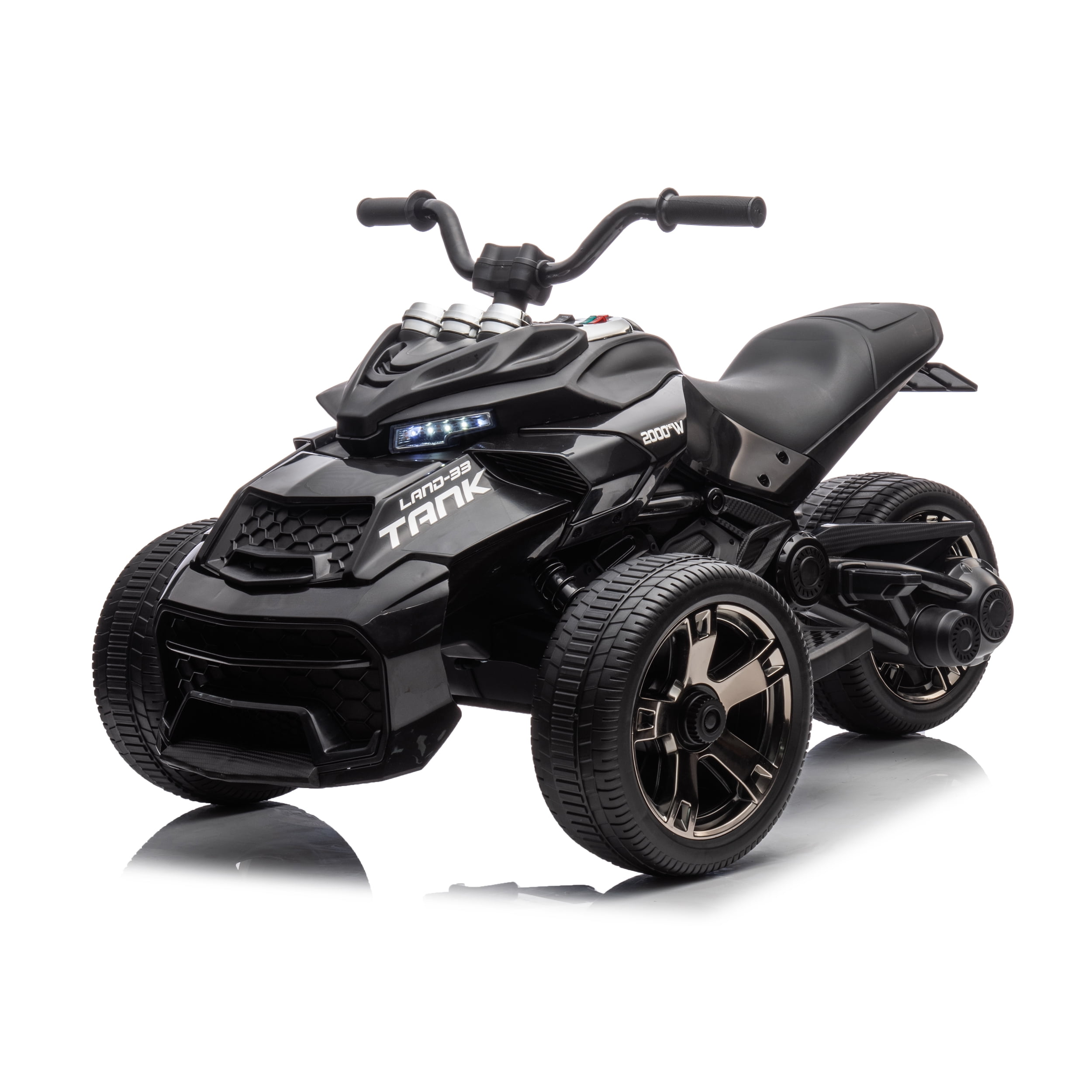 Blazin' Wheels 12V Battery Operated Black Inverted Trike Rideon - 3 years and up