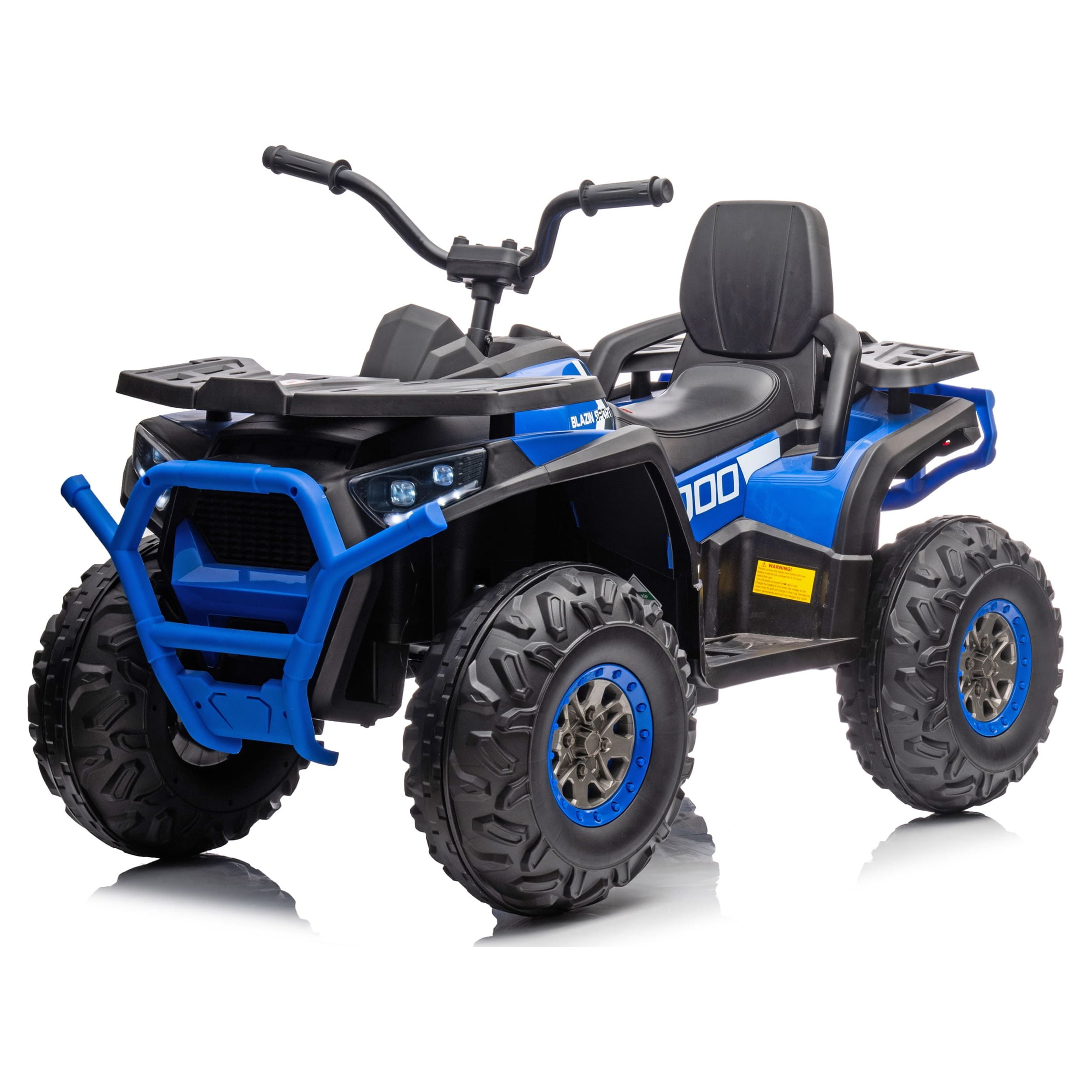 Blazin' Wheels 12V Battery Operated Blue ATV Ride on - Unisex Toy Max speed 4.3mph