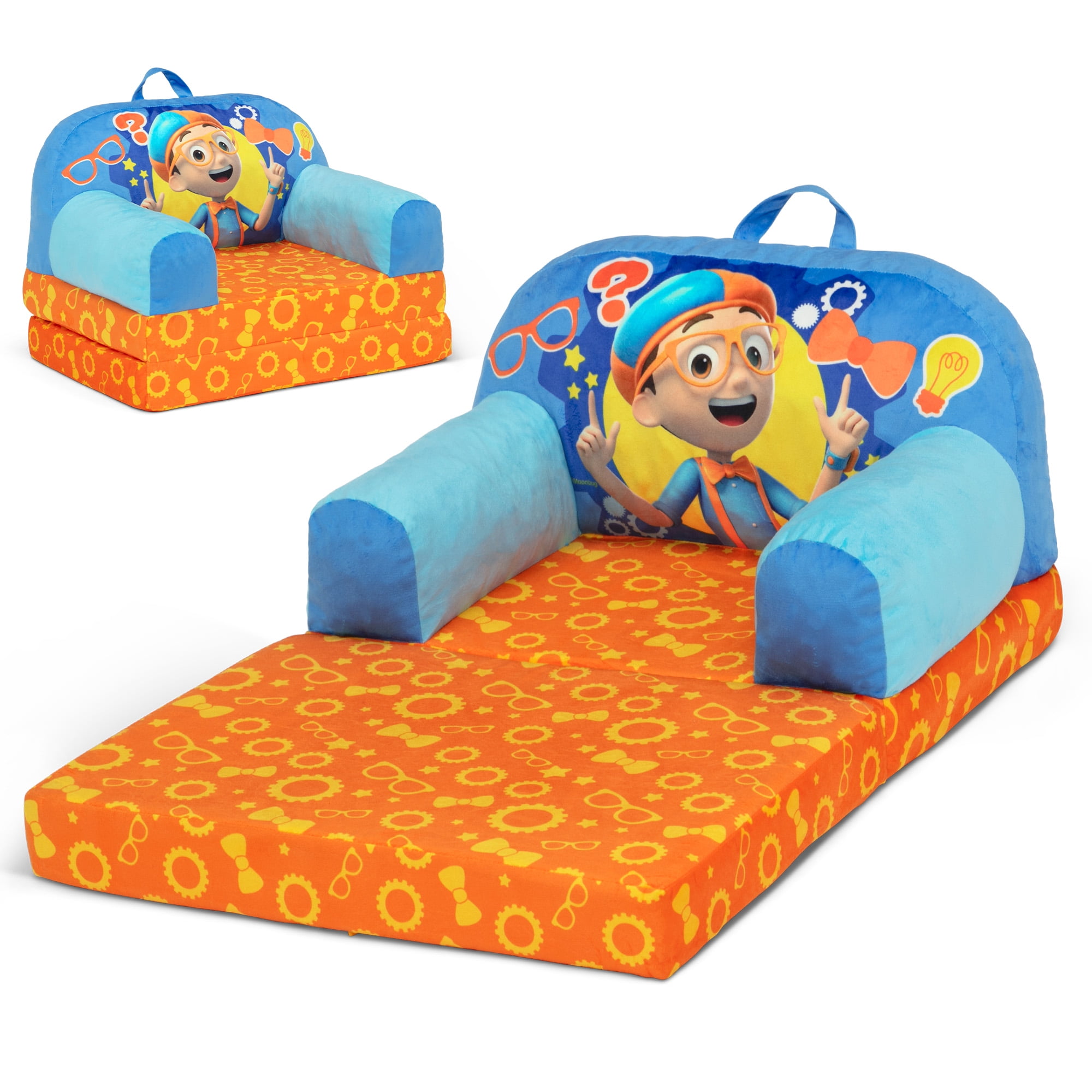Blippi Cozee Buddy Flip-Out Chair by Delta Children, Blue