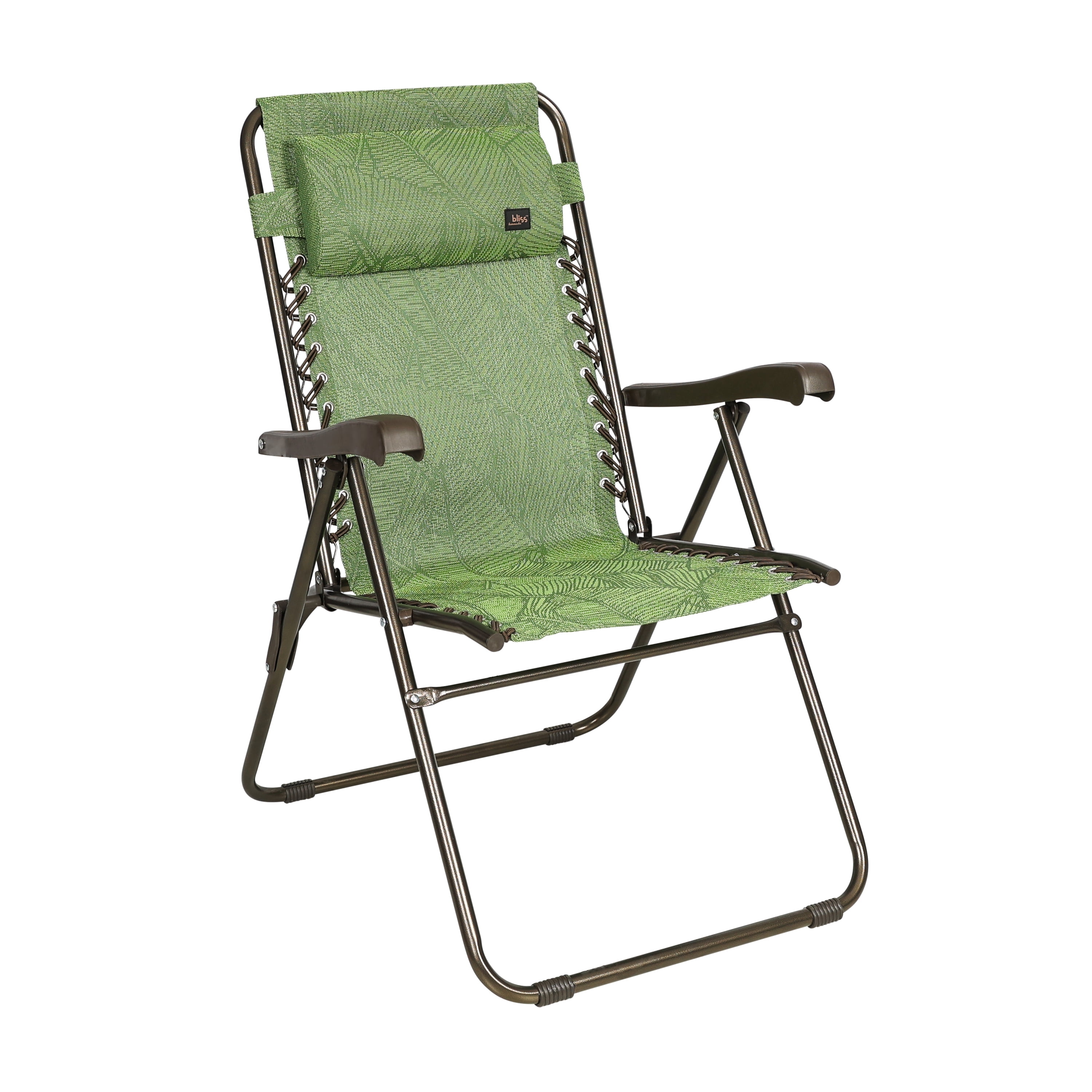 Bliss Hammocks 26" Wide Reclining Sling Chair W/ Pillow, 275 lb. Capacity (Green Banana Leaf)