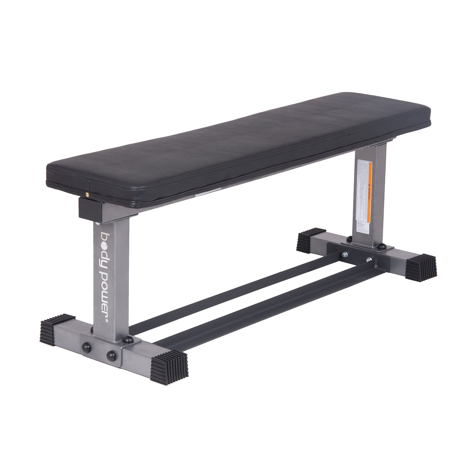 Body Power BUB850 Multi-purpose Utility Flat Weight Bench with Lower Dumbbell Storage Rack Base Design