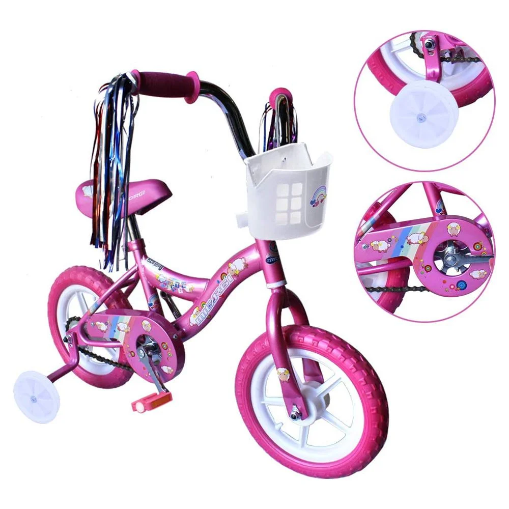 Boys' and Girls' Bike, 12" Kid's Bicycle for 2-4 Years Old, EVA Tires, Training Wheels with Coaster Brake