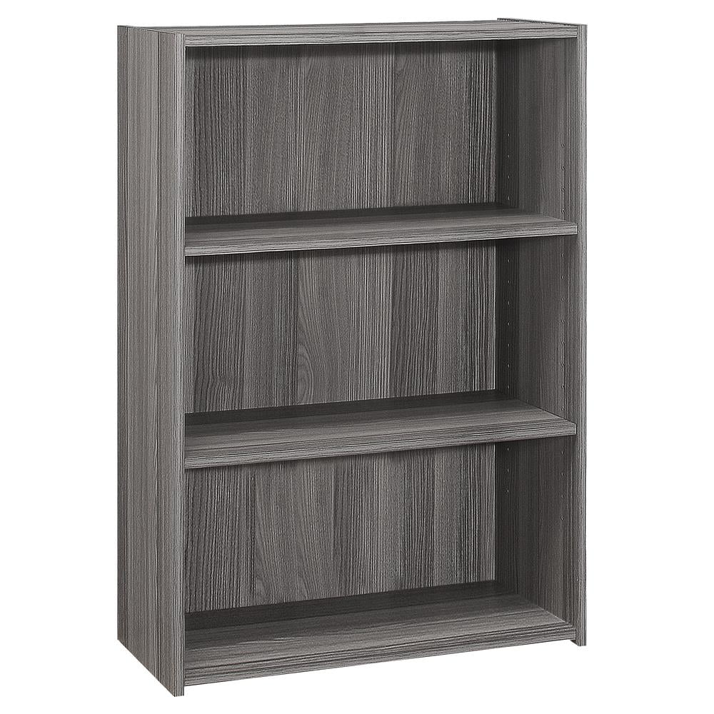 Bookshelf Bookcase 4 Tier 36"H Office Bedroom Laminate Grey Transitional