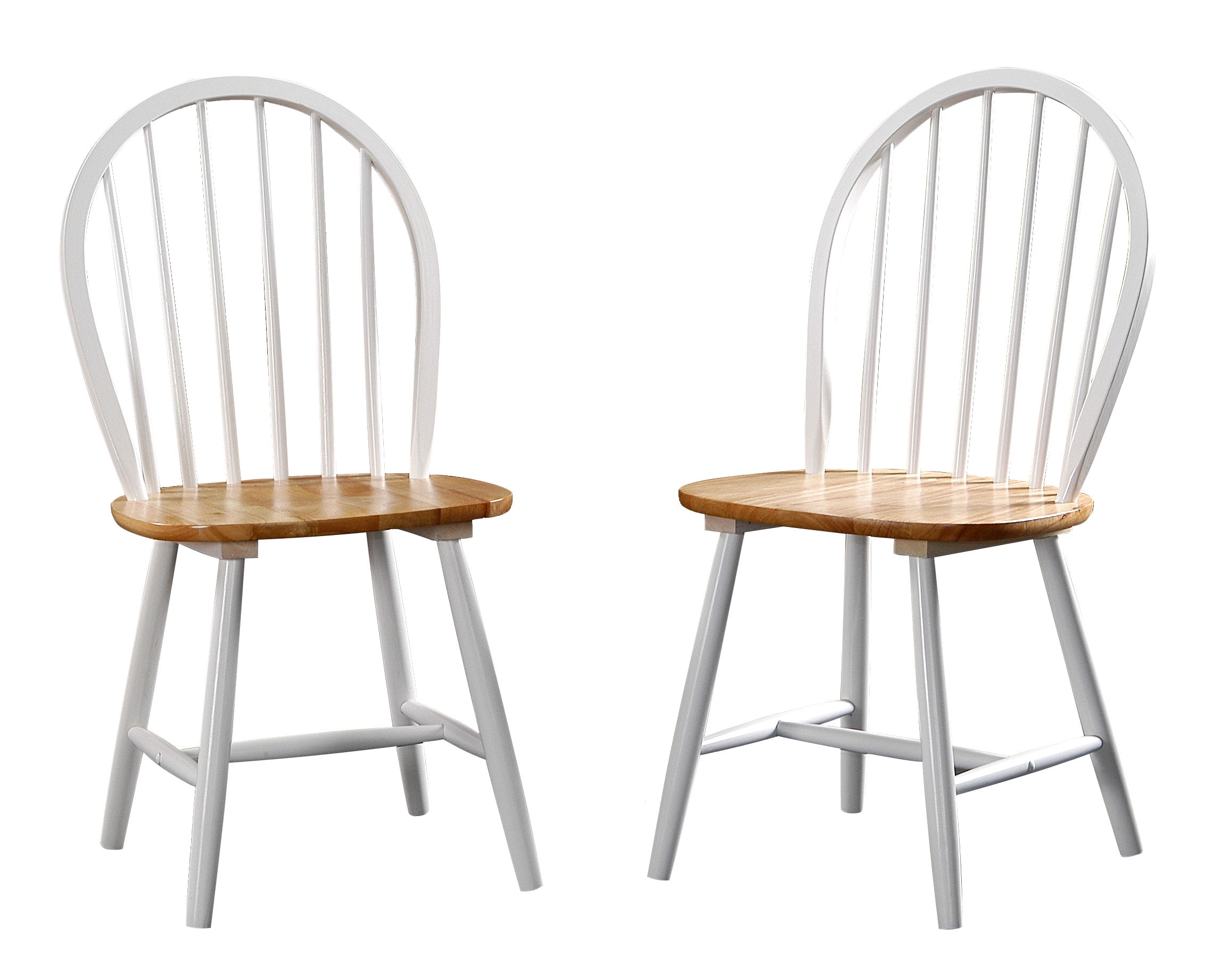 Boraam Windsor Farmhouse Dining Chair in Cream and Natural (Set of Two)