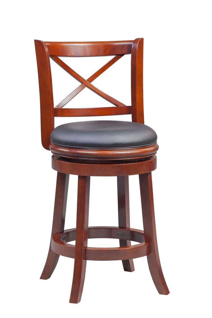 Boraam Georgia 24" Swivel Counter Stool, Light Cherry