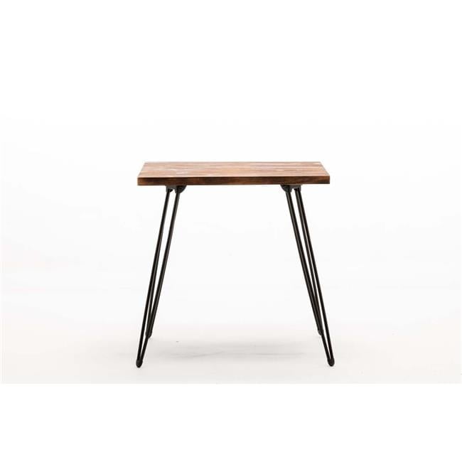 Boraam Leonard Square End Table Weathered Brown Finish