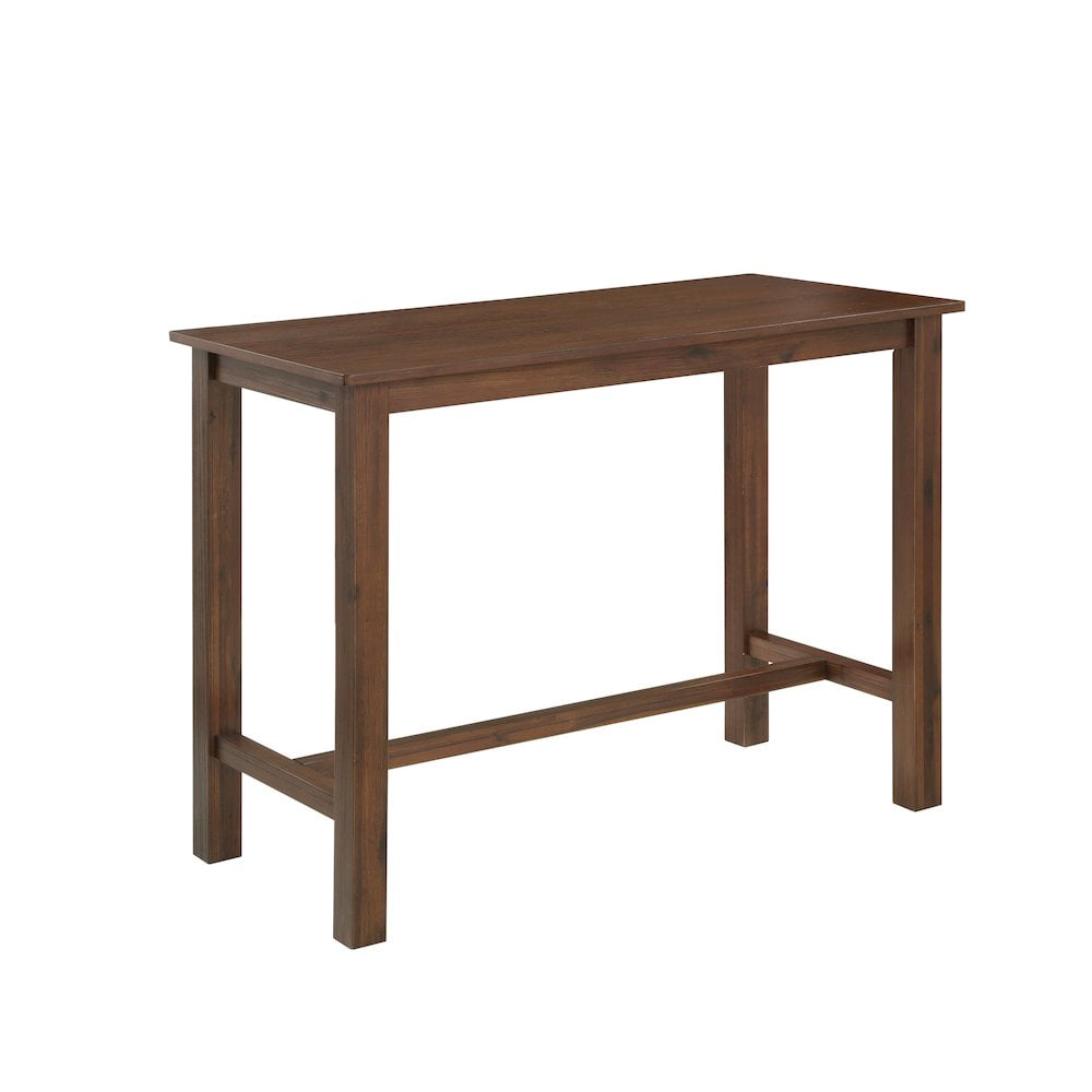 Boraam Sonoma Rubberwood Rectangular Pub Table - Chestnut Wire-Brush Finish