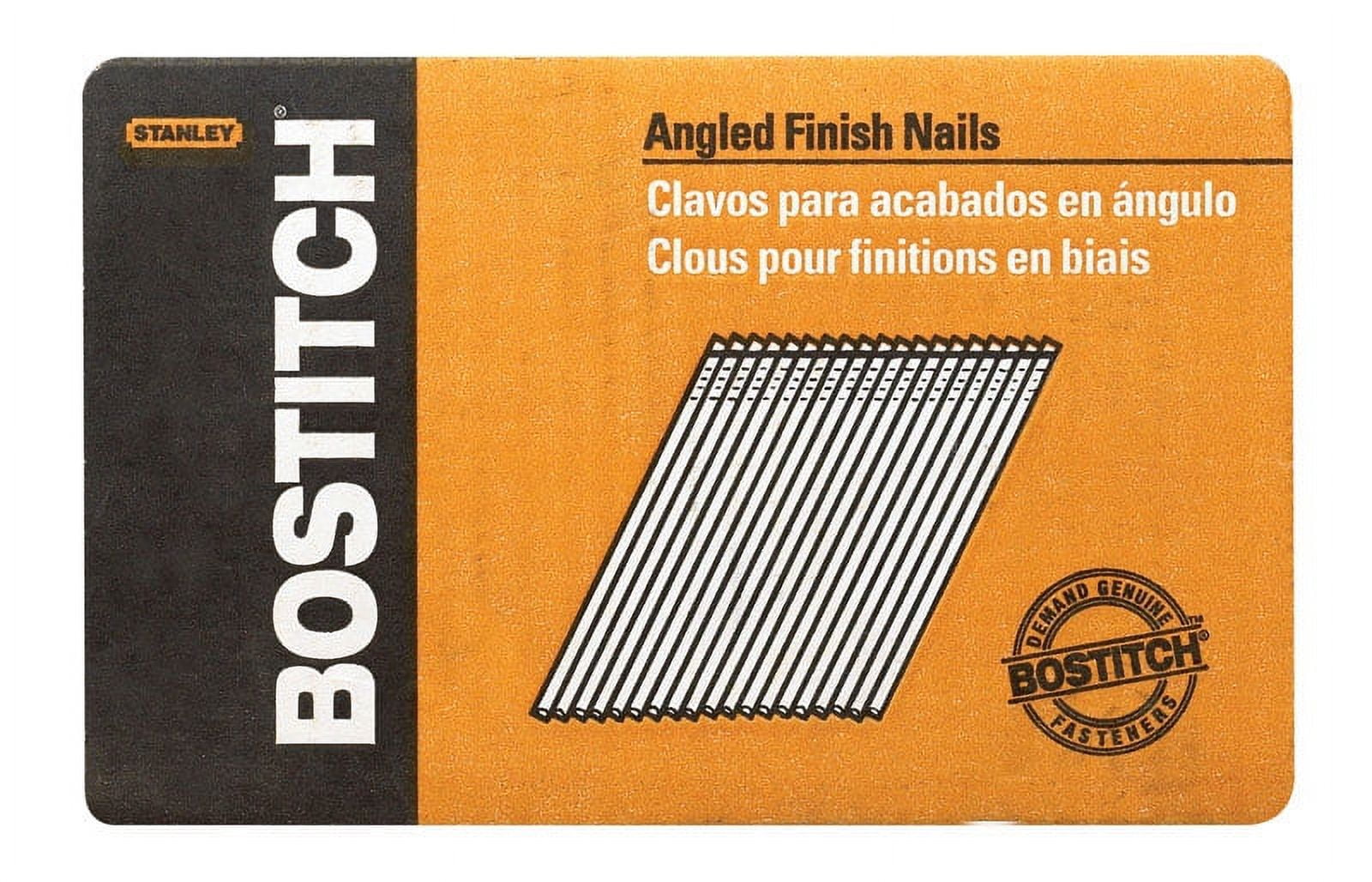 Bostitch 1-3/4" 15 Ga. Angled Strip Finish Nails Smooth Shank 3655 pk