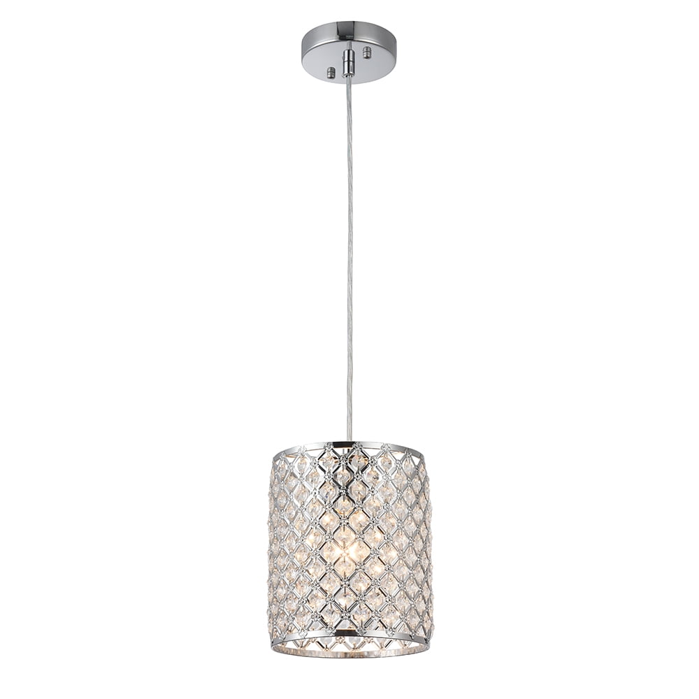 Botvi 1-Light 7-Inch Chrome Drum Pendant