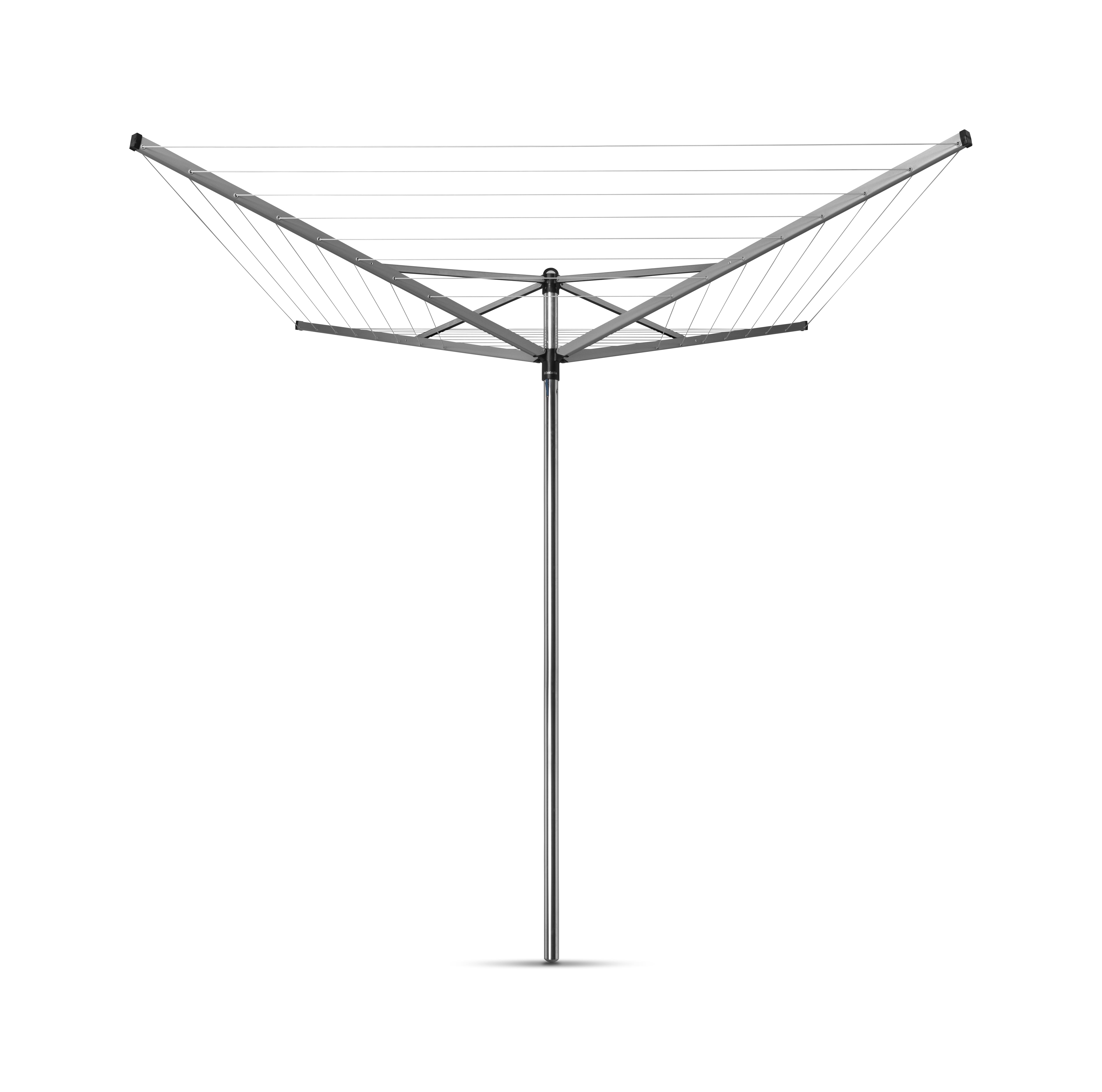 Brabantia Topspinner 131 ft Outdoor Drying Rack + Ground Spike Metallic Gray