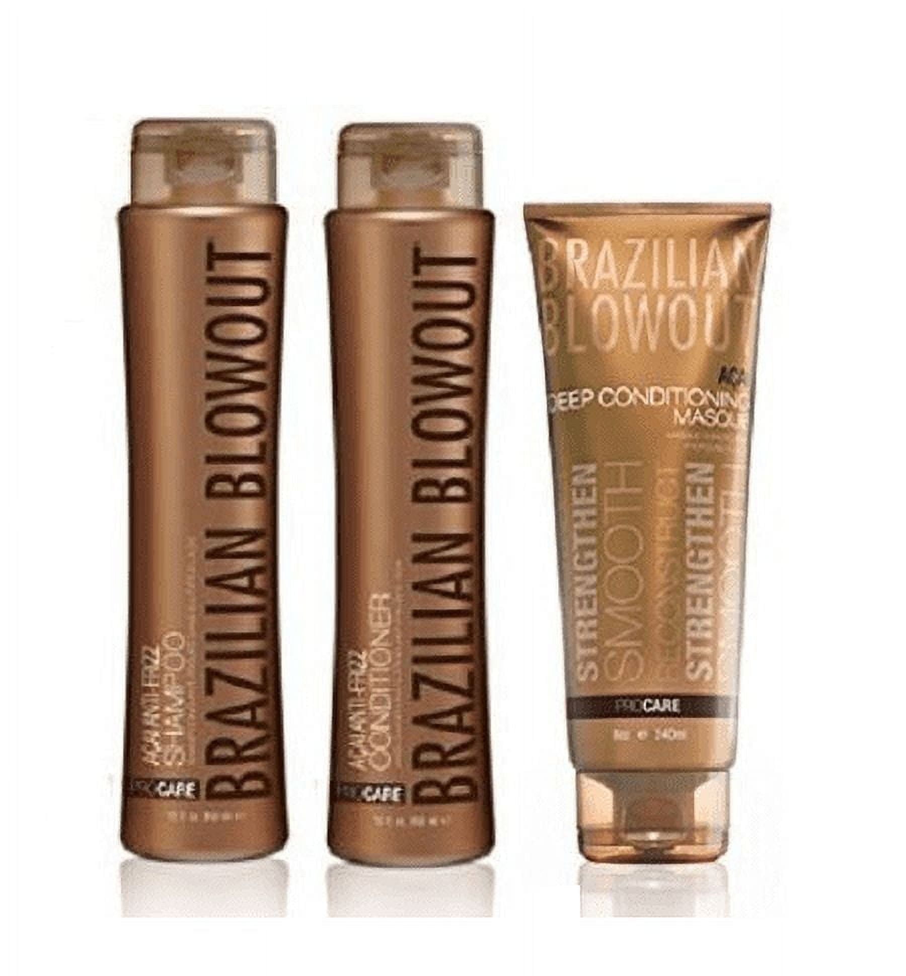 Brazilian Blowout Anti Frizz Shampoo & Conditioner Duo With Deep Conditioning Hair Masque, 3 Piece Set