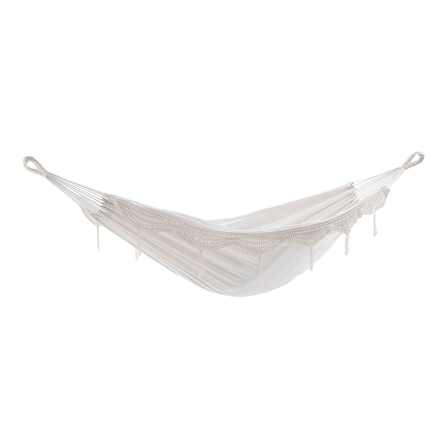 Brazilian Style 94"x63" Double 2-Person Cotton Hammock, Natural