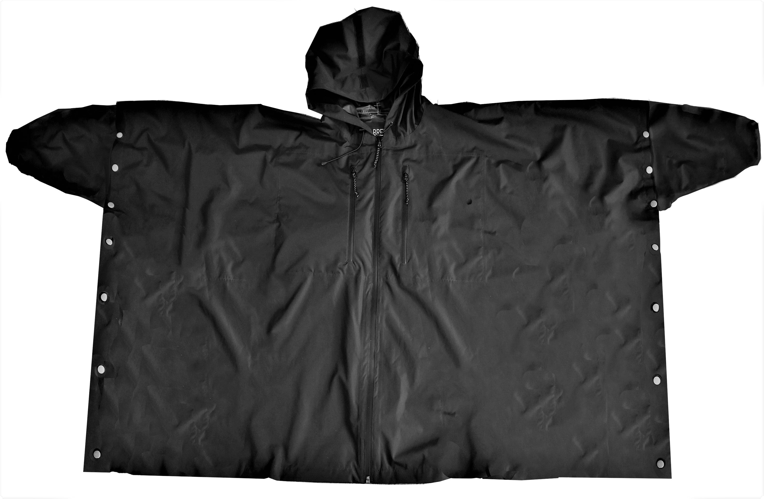 Brella 20K Waterproof Rain Poncho Black Unisex