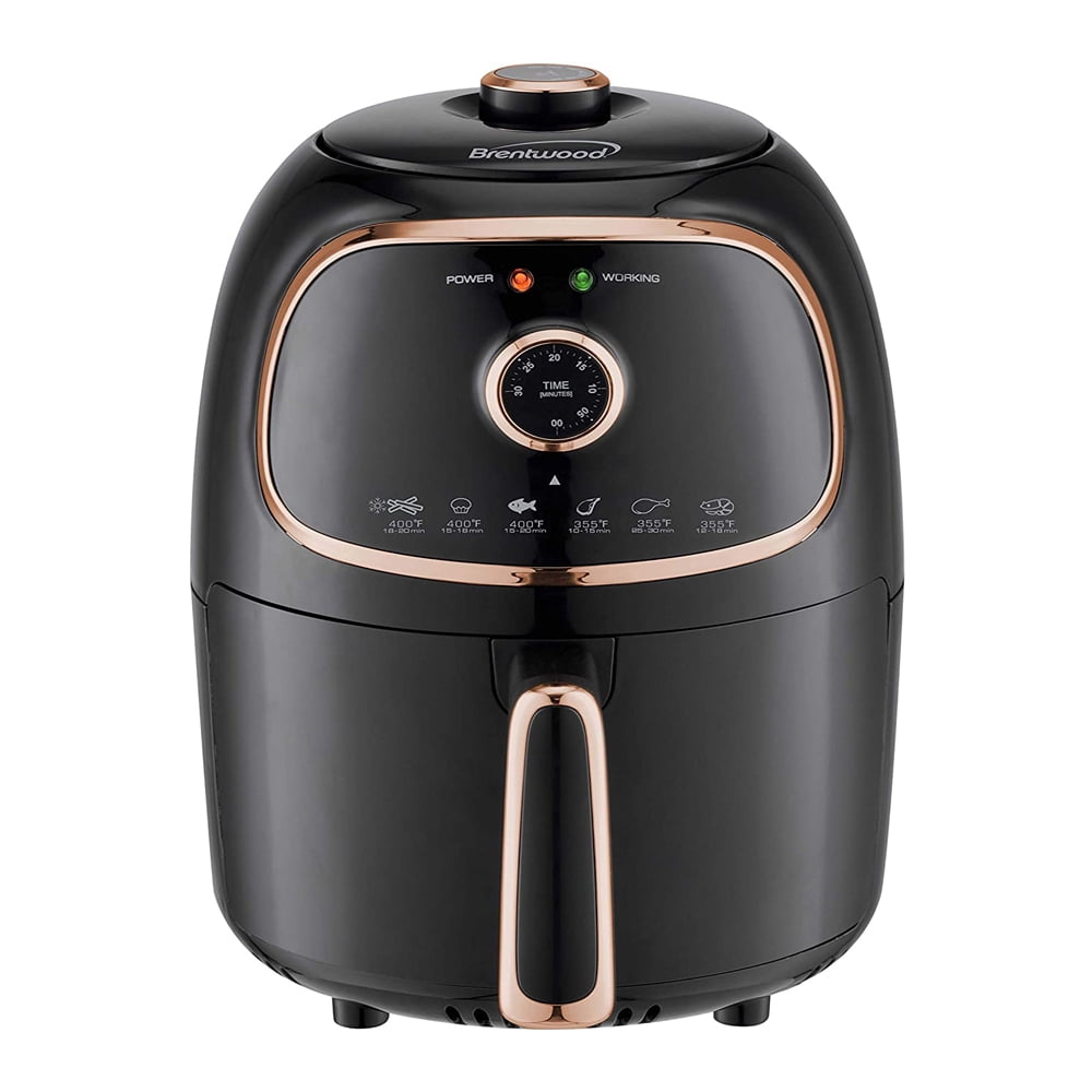 Brentwood Appliances AF-202BKC 2 Quart Small Air Fryer Copper with Timer and Temp Control