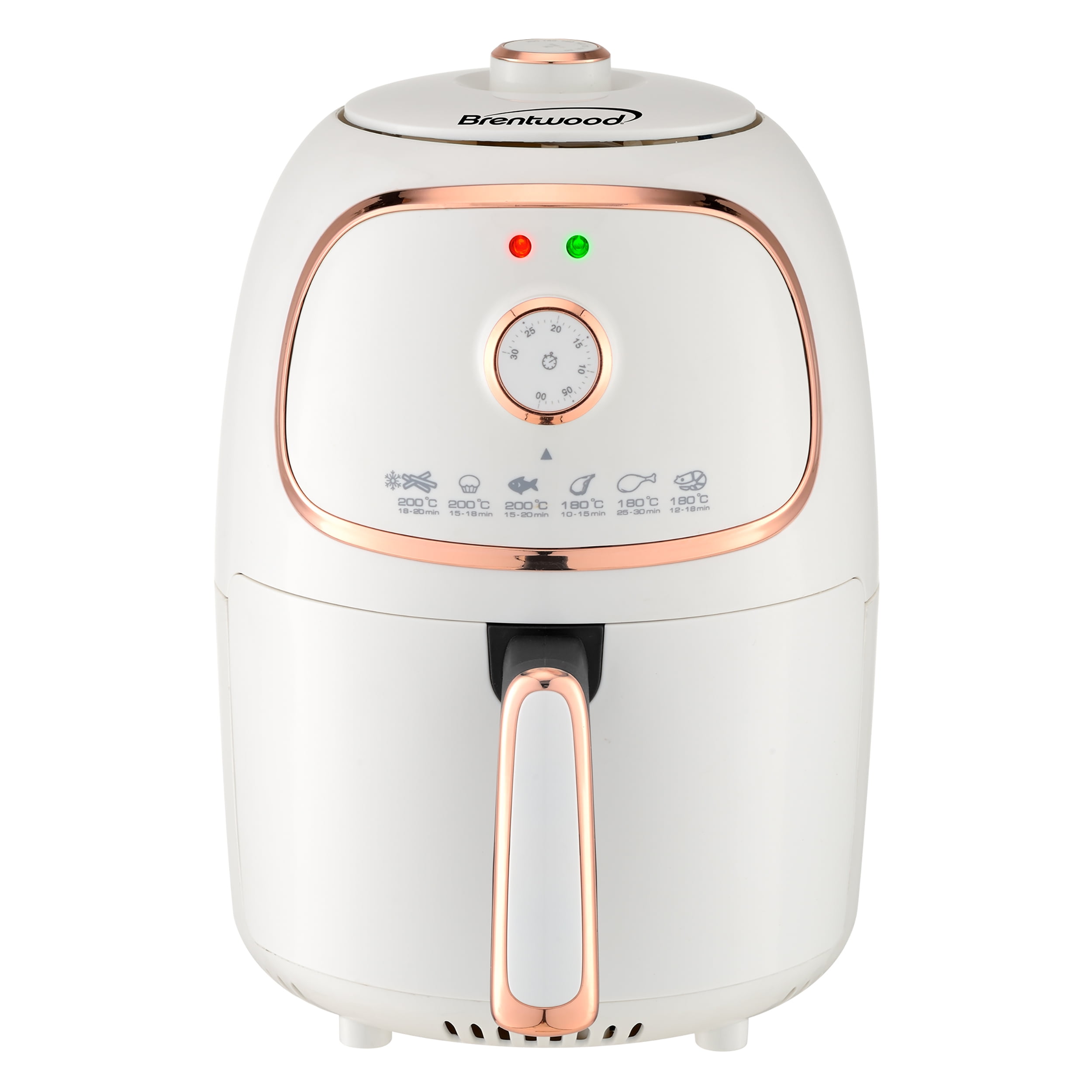 Brentwood 2-Qt. 1,200-Watt Electric Air Fryer with Timer and Temperature Control (White)
