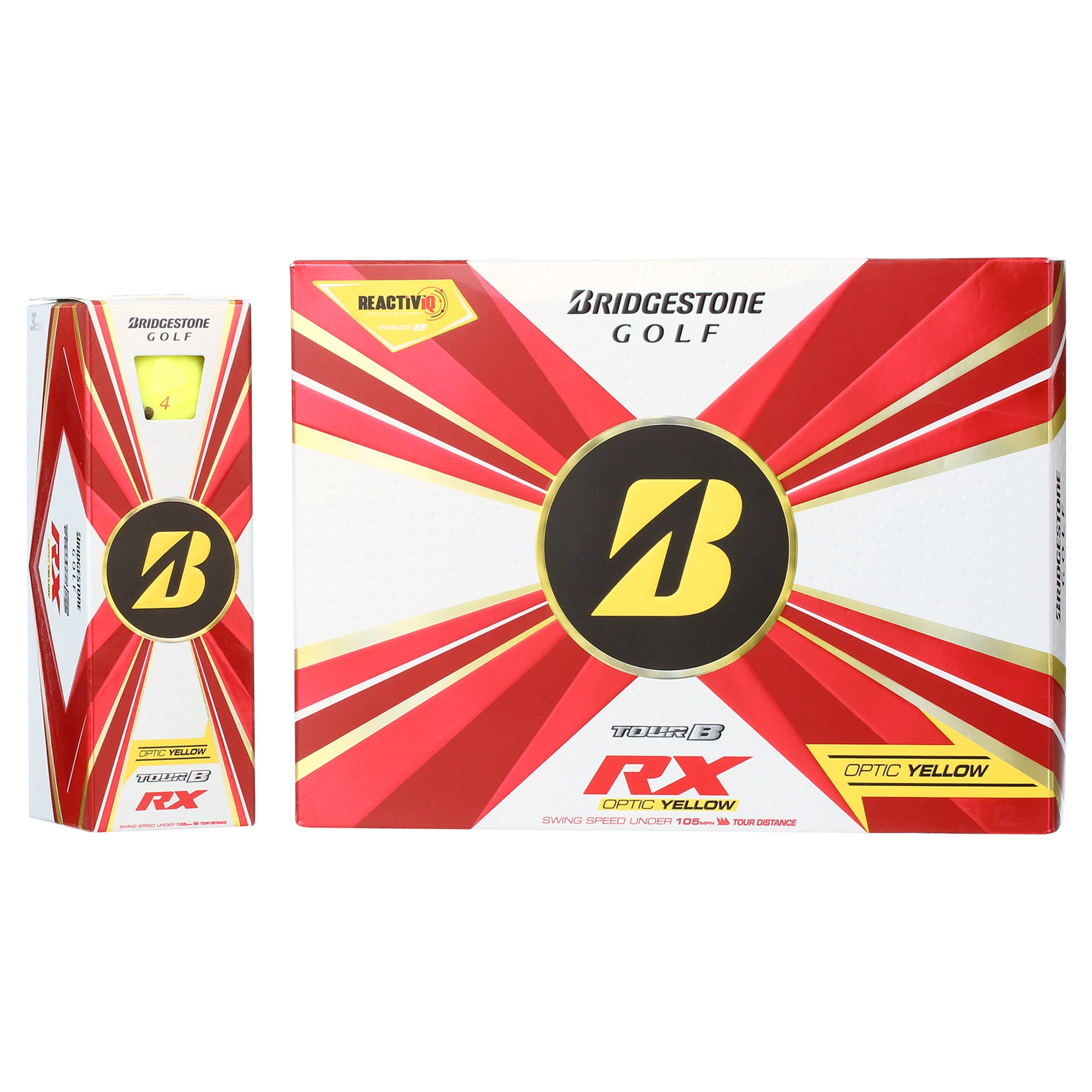 Bridgestone Tour B RX 2022 Golf Balls-Dozen Yellow