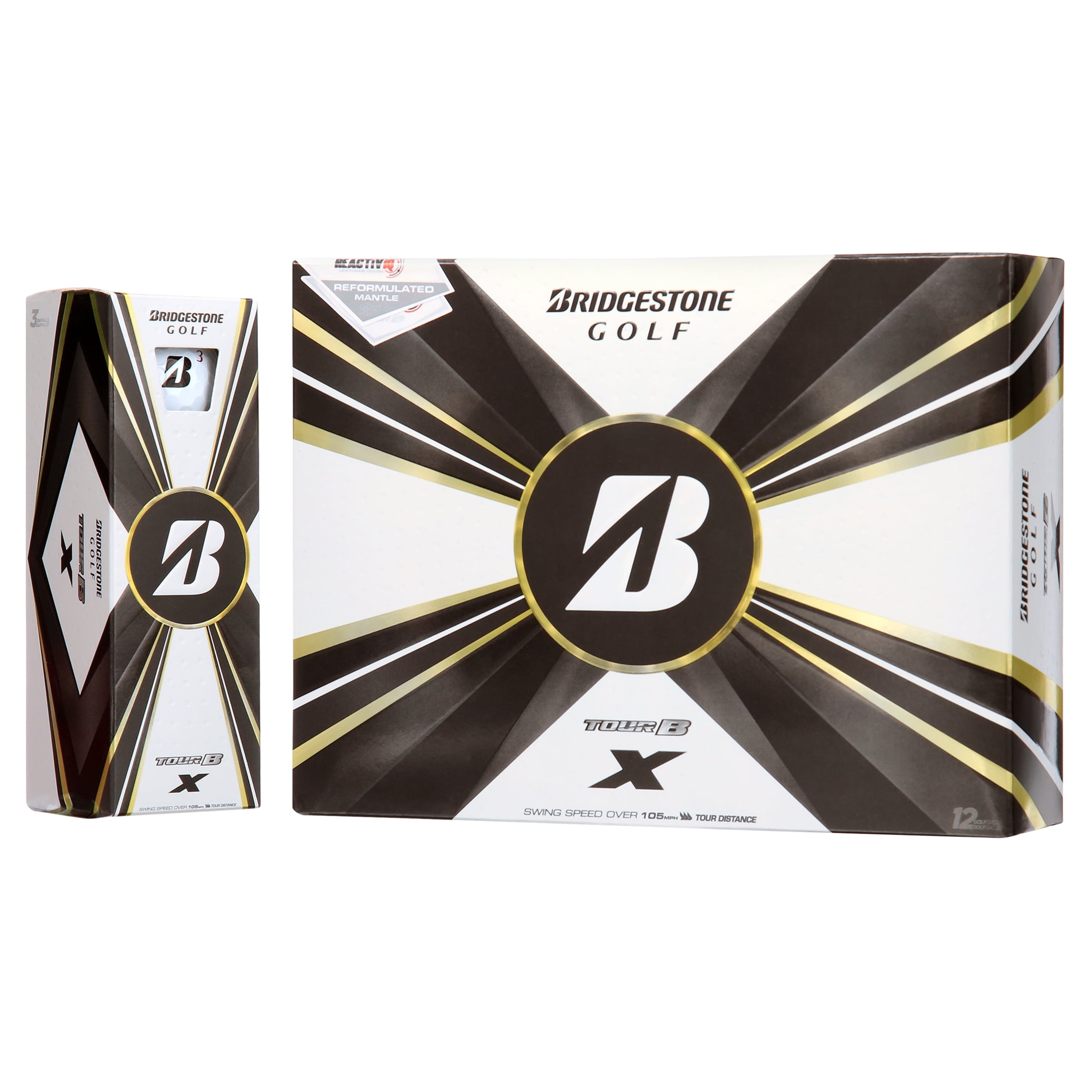 Bridgestone Tour B X 2022 Golf Balls, 12 Pack, White
