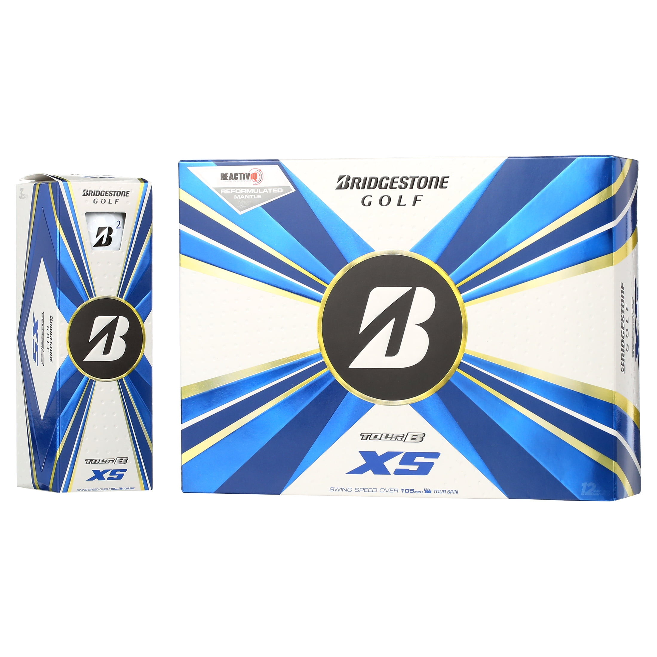 Bridgestone Tour B XS 2022 Golf Balls, 12 Pack, White