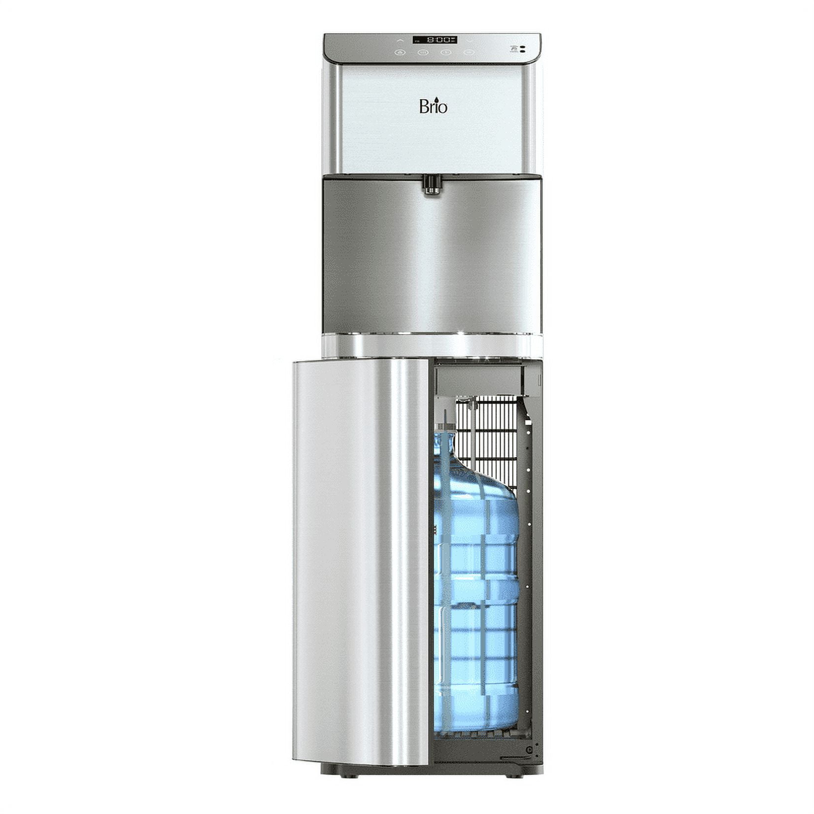 Brio 700 Series Self Cleaning 5 Gallon Bottom Load Tri Temp Water Cooler Dispenser Ranging 39-59°F Cold, 174–194°F Hot and Room Temp Water
