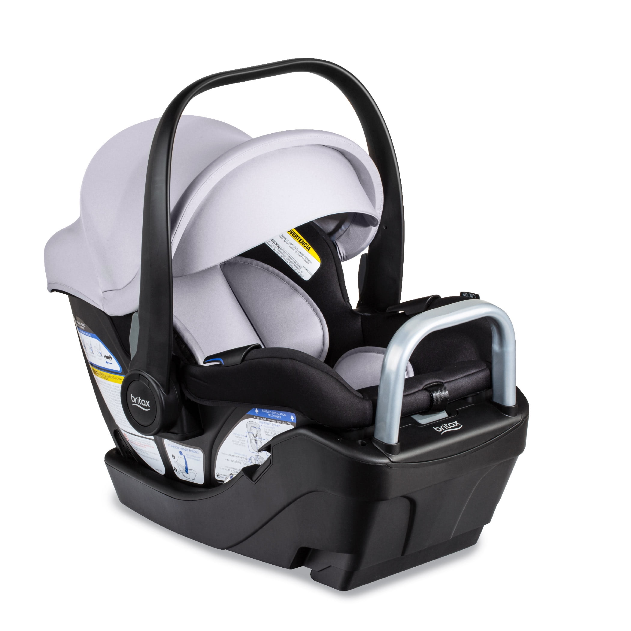 Britax Willow S Infant Car Seat With Alpine Base, Rear Facing Car Seat, Glacier Onyx
