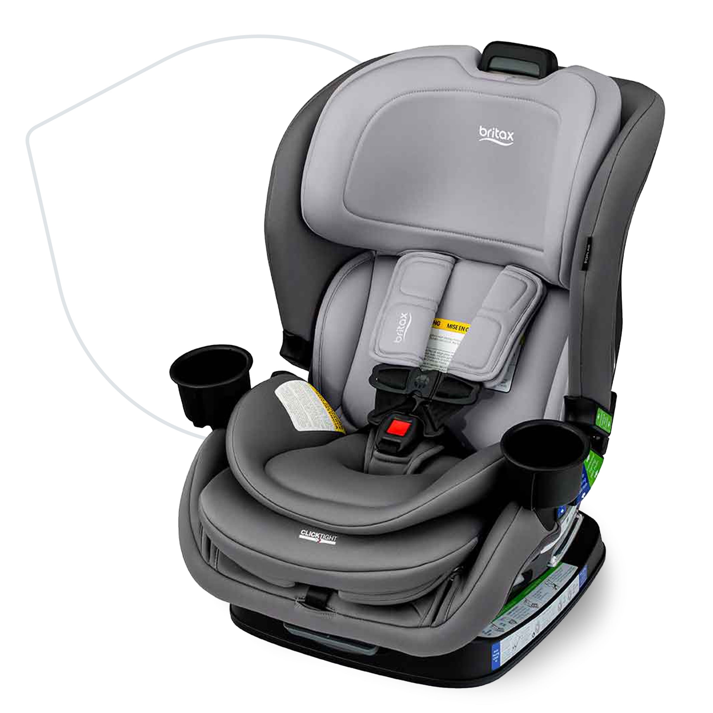 Britax Poplar Convertible Car Seat, ClickTight® Technology, Glacier Graphite